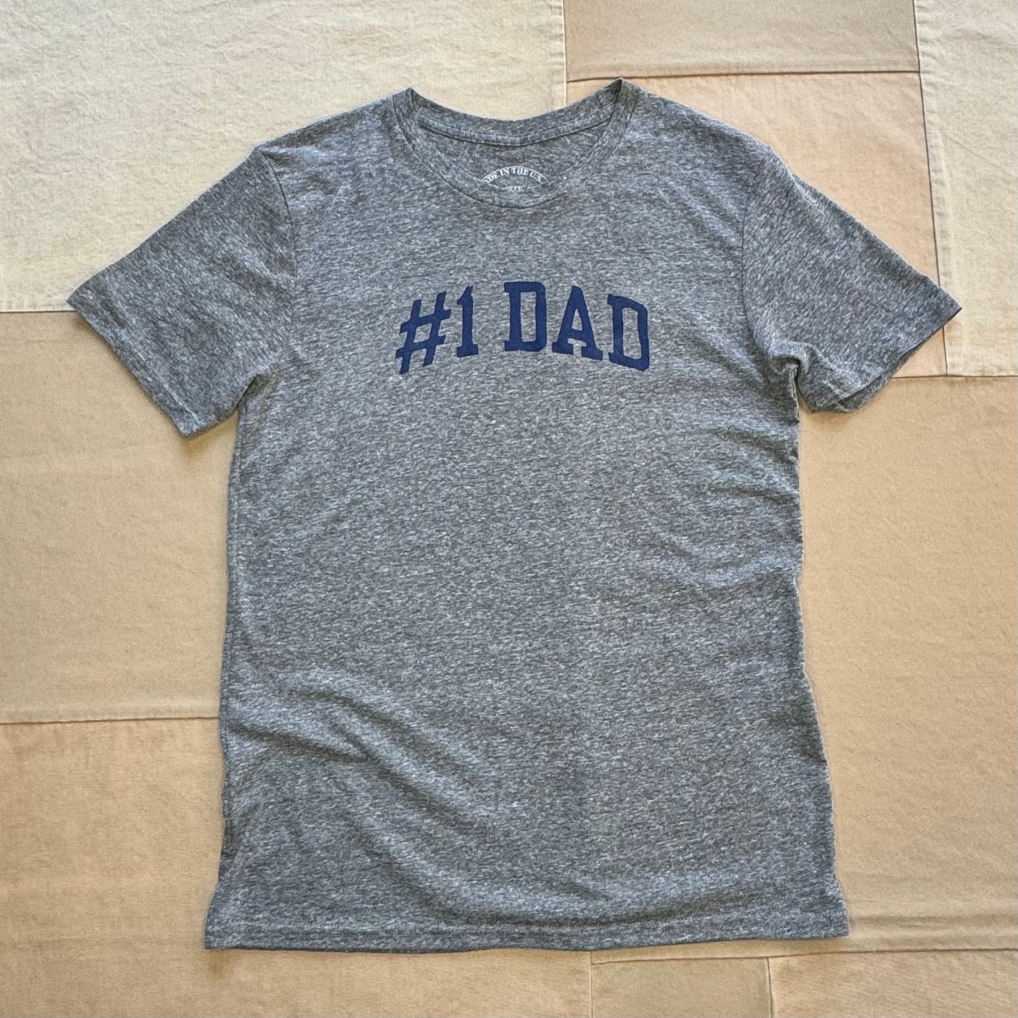 #1 Dad T-shirt, Heather Grey