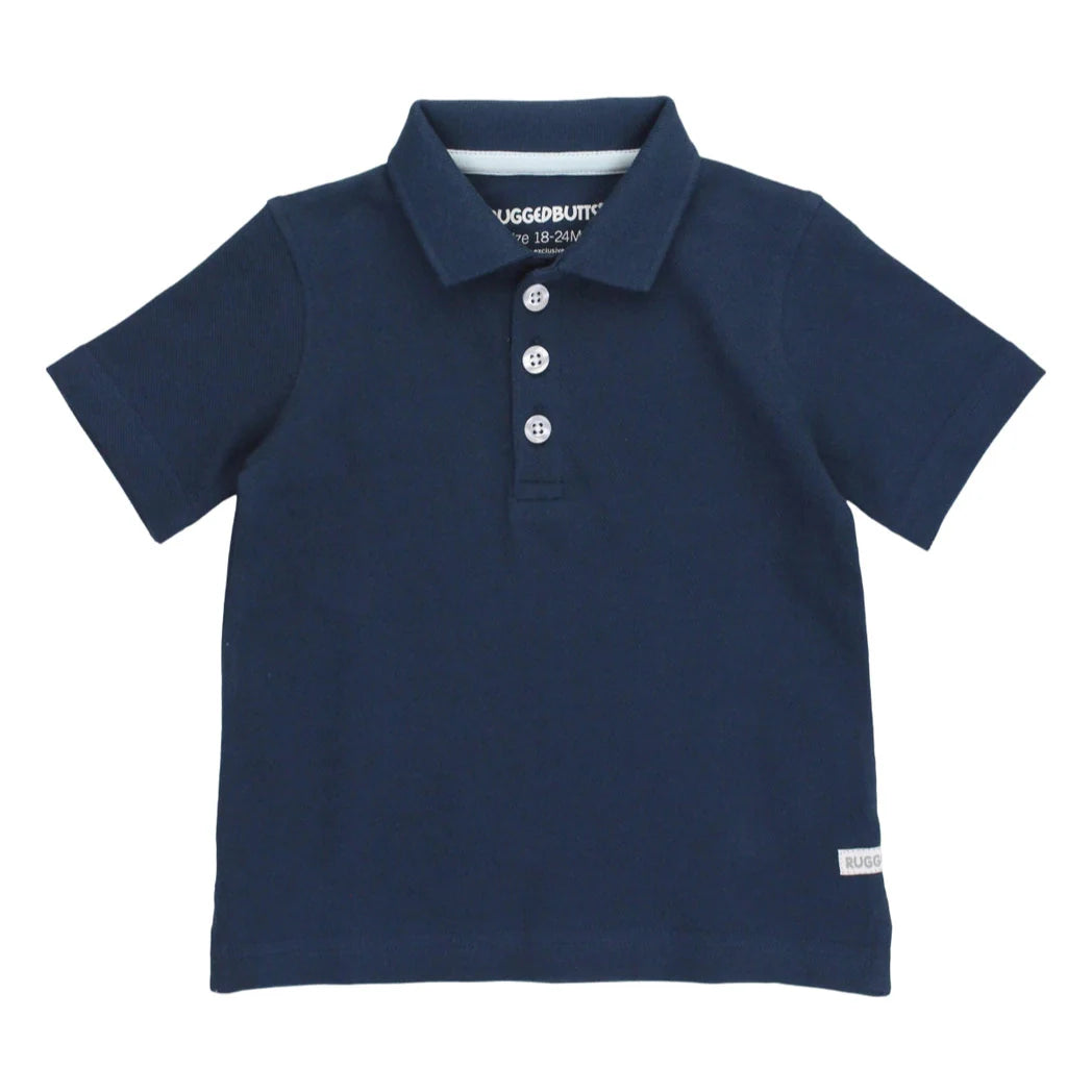 Kid's Pique Short Sleeve Polo Shirt, Navy