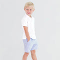 Kid's Pique Short Sleeve Polo Shirt, White