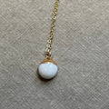 Dipped Buoy Charm Necklace, White