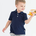 Kid's Pique Short Sleeve Polo Shirt, Navy