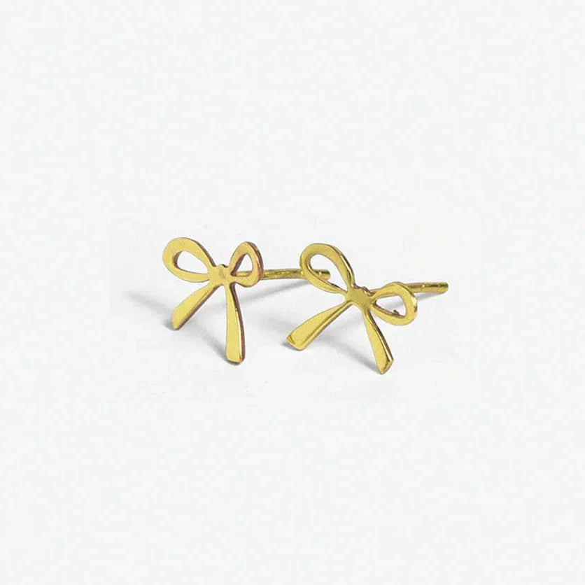 Alice Brass Bow Post Earrings