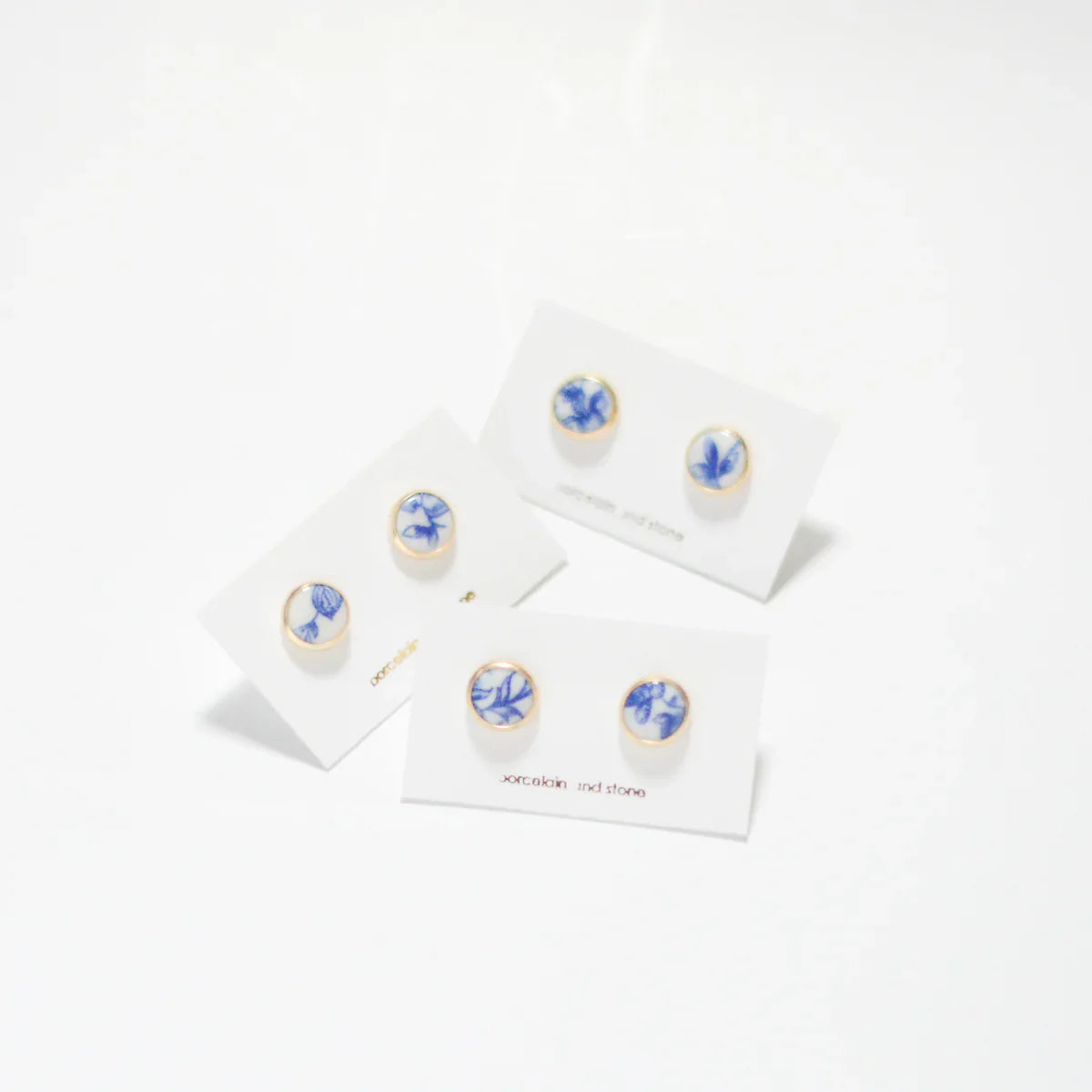 Blue and White Heritage Studs