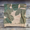 Duck Camo Cotton Shawl/Muffler, Dark Beige/Green