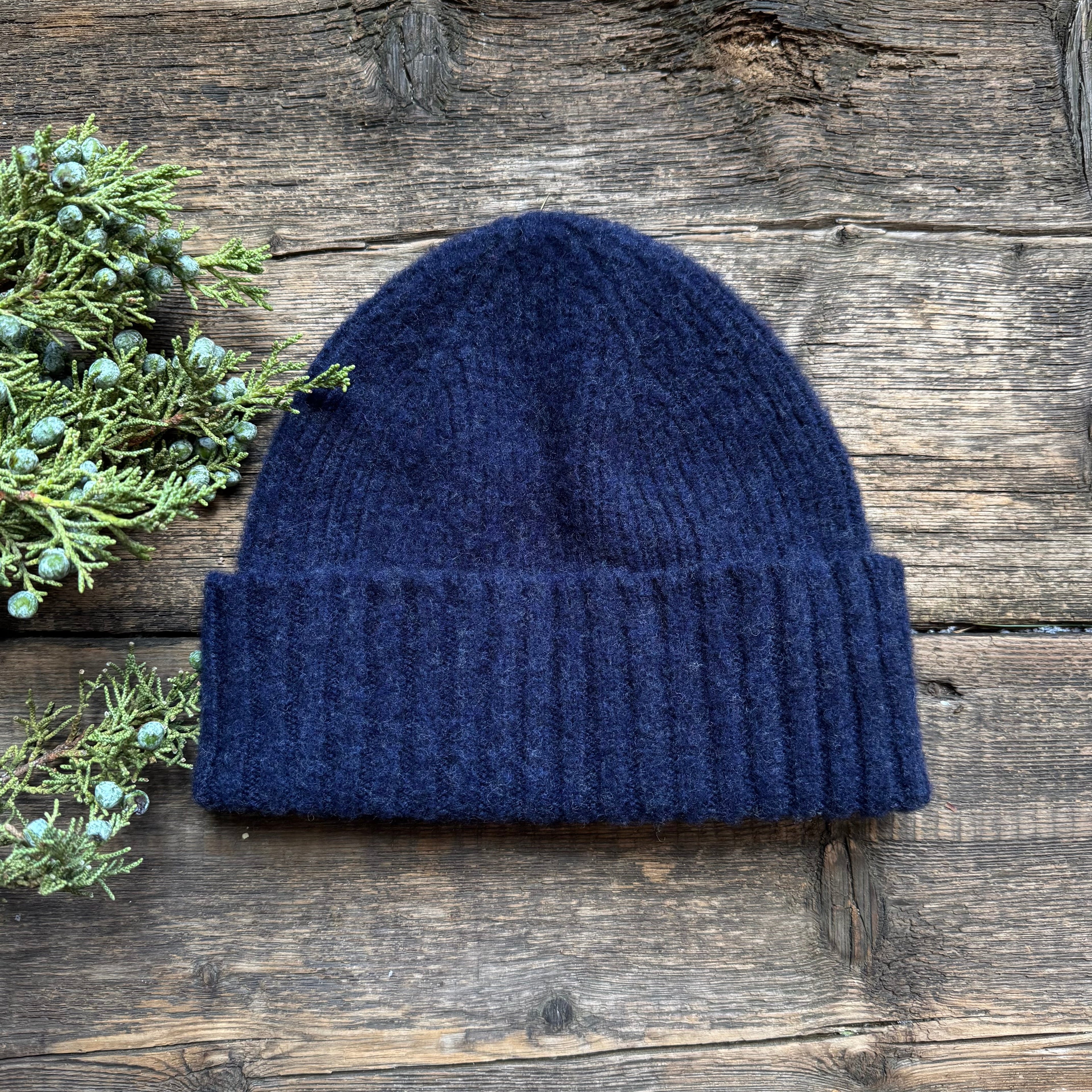 Rona Brushed Wool Hat, Oxford Blue