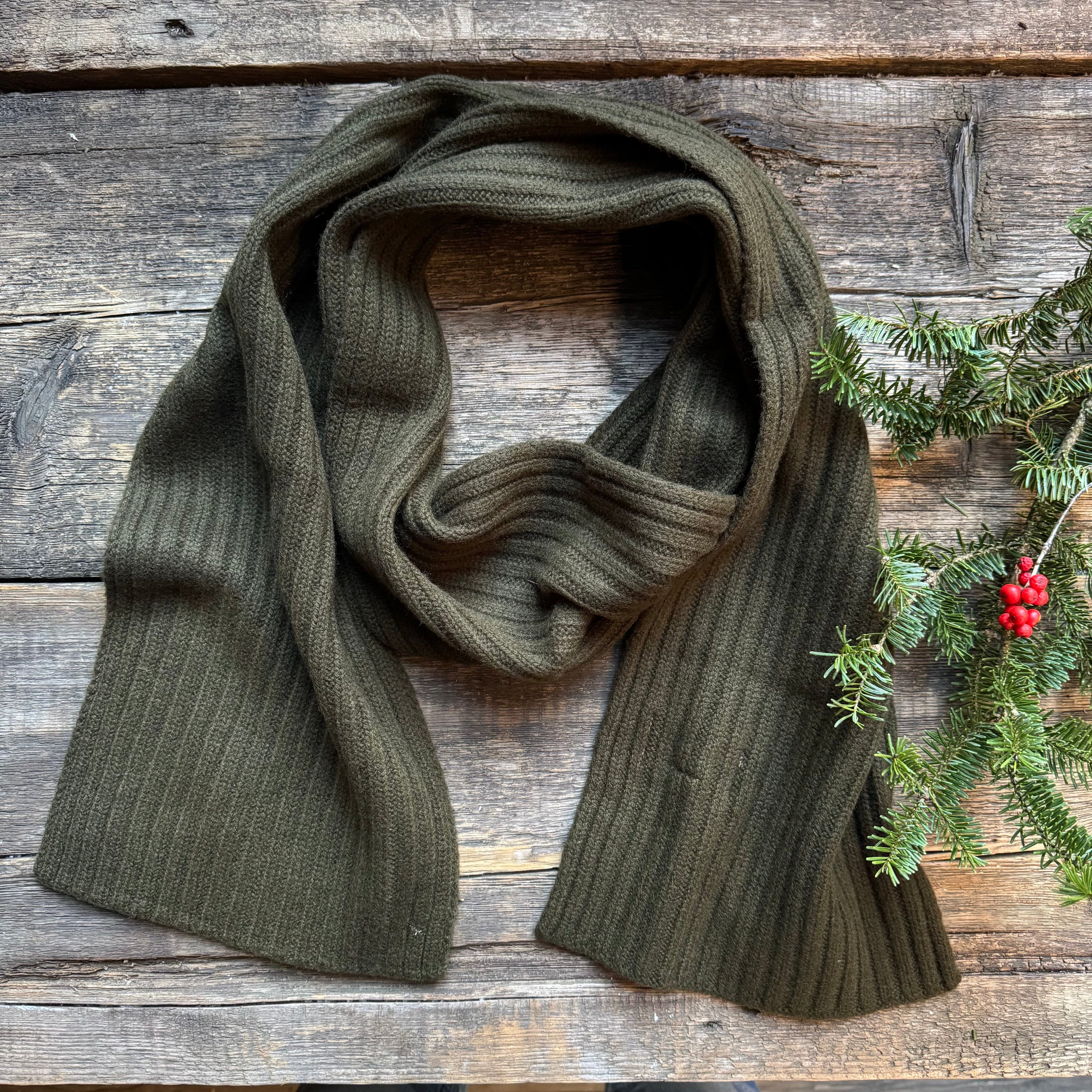 Cashmere Cairn Scarf, Military