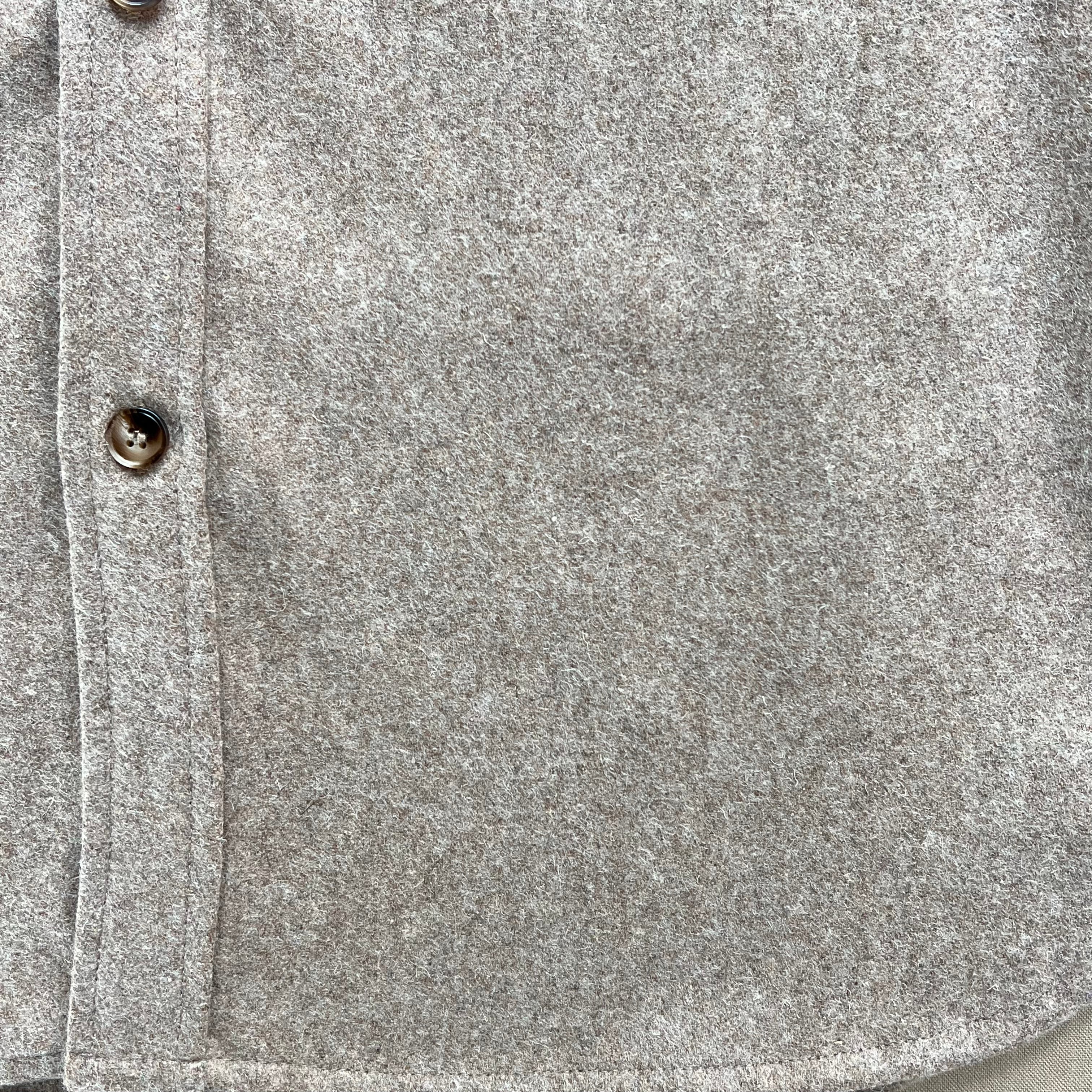 CPO Wool Button Down Shirt, Taupe