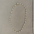 Everly Single Strand Luxe Bead Necklace, Ivory/Gold