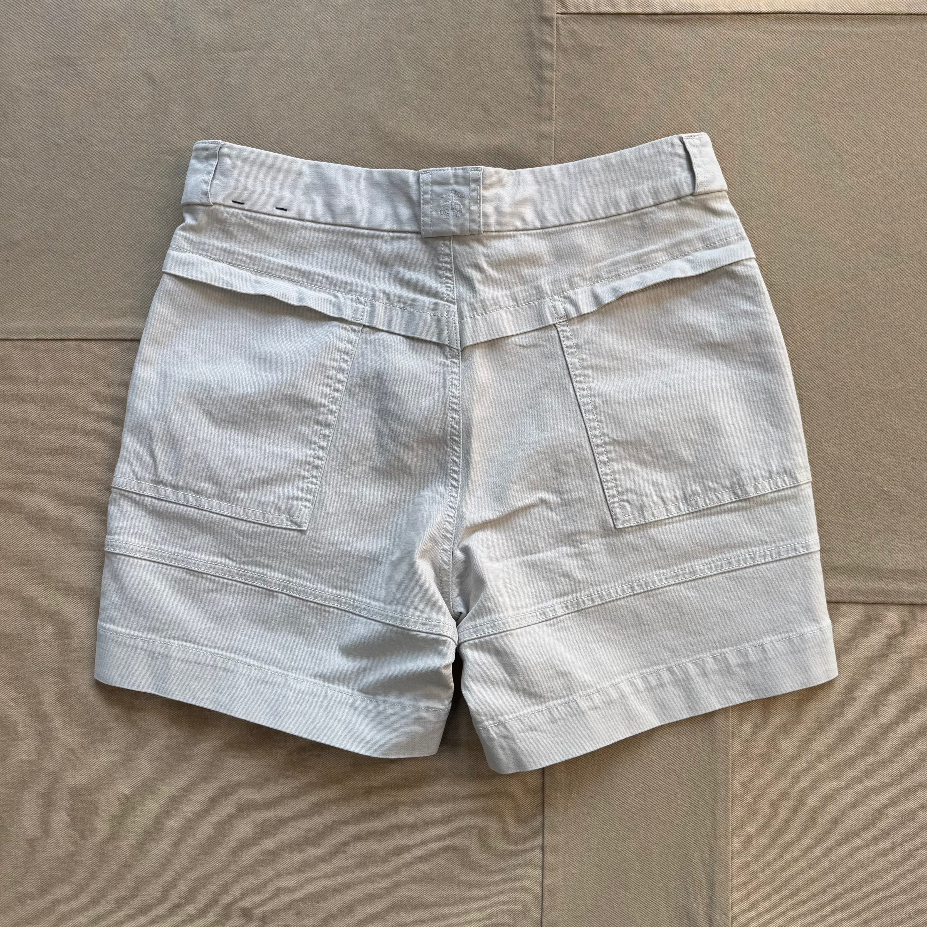 Cotton Canvas Camp Shorts, White Sand