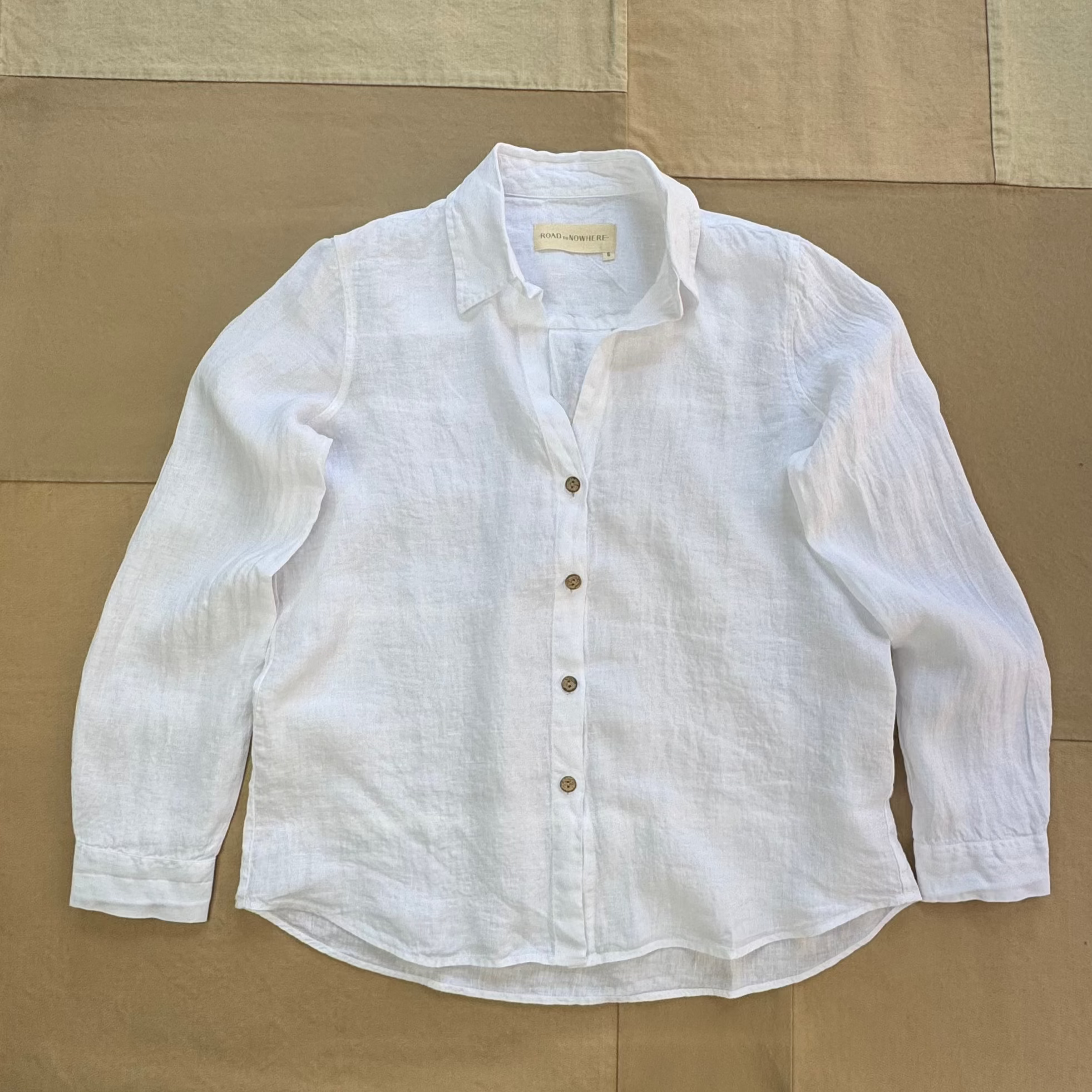 Women's Mila Shirt Garment Dyed Linen, Bone