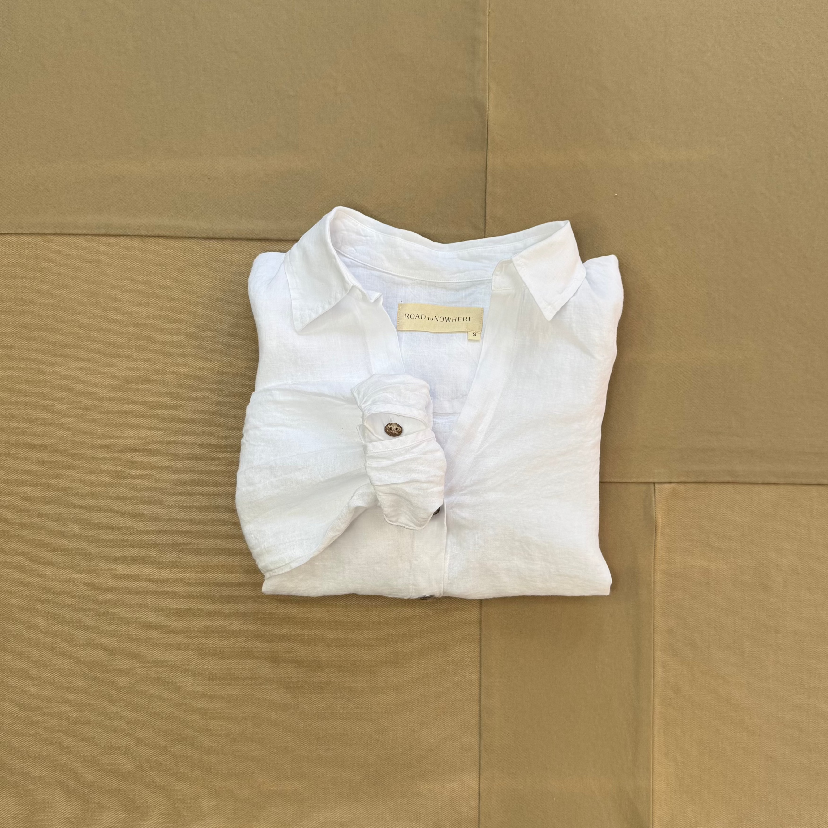 Women's Mila Shirt Garment Dyed Linen, Bone