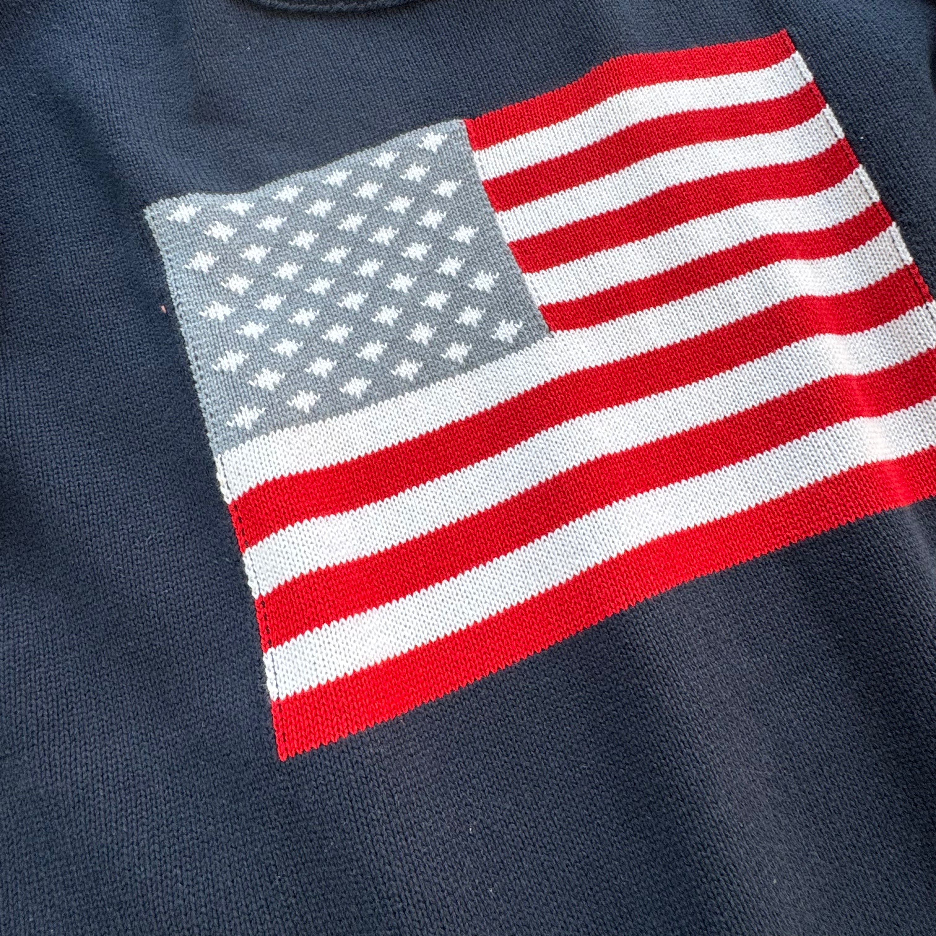 Women's American Flag Sweater, Navy