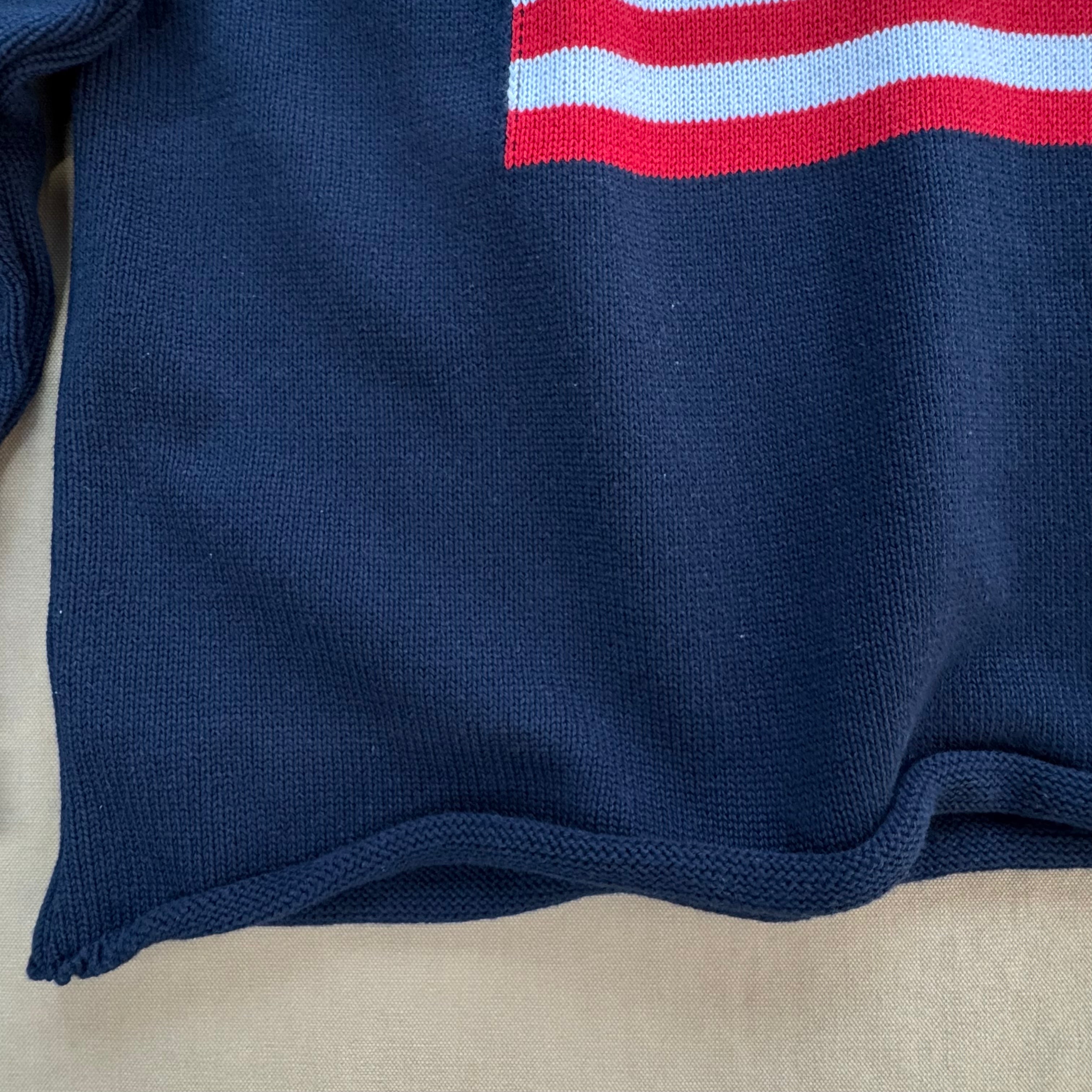 Women's American Flag Sweater, Navy