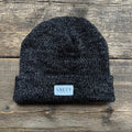 Upcycled Wool Beanie, Charcoal Melange