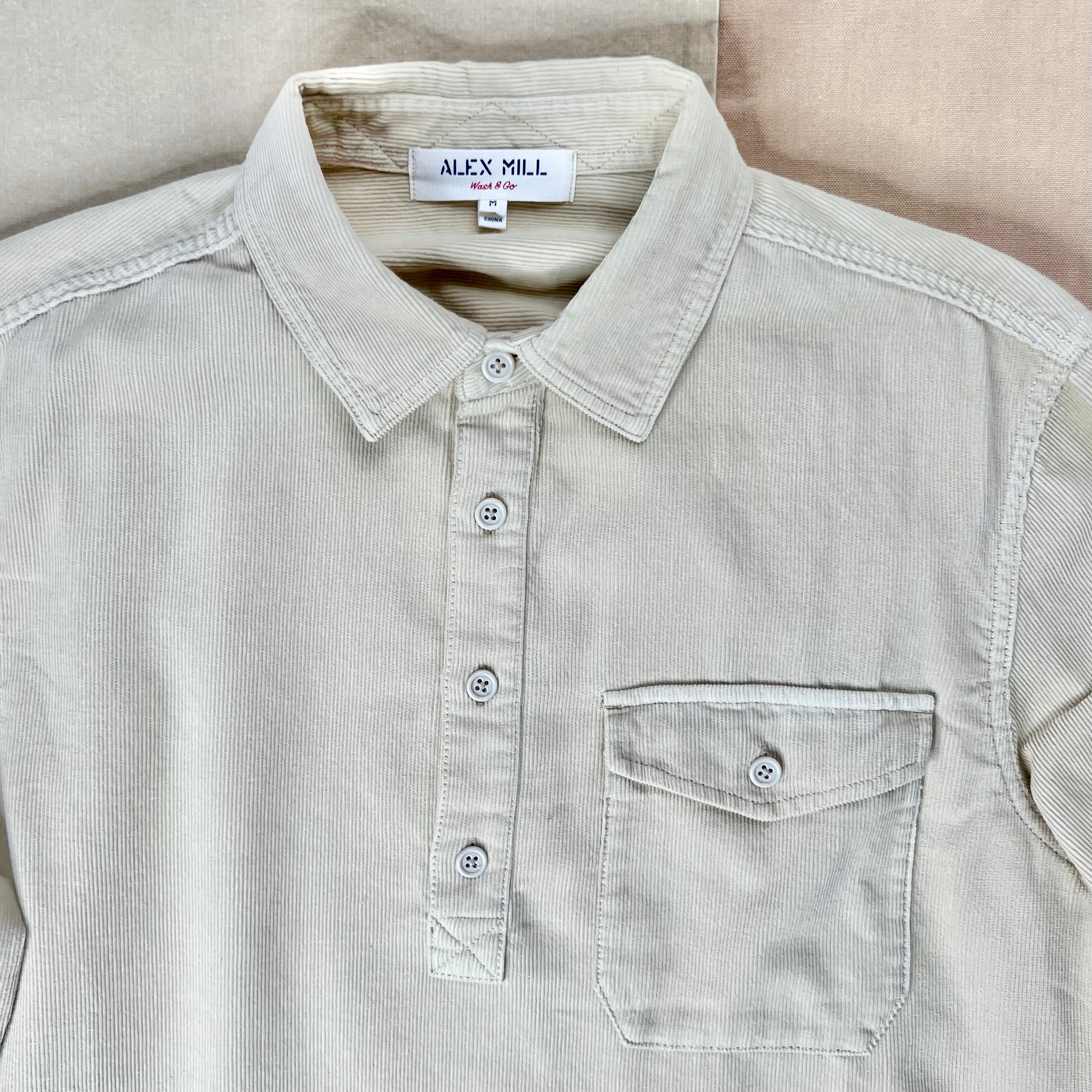 Carter Popover in Fine Wale Corduroy, Light Putty