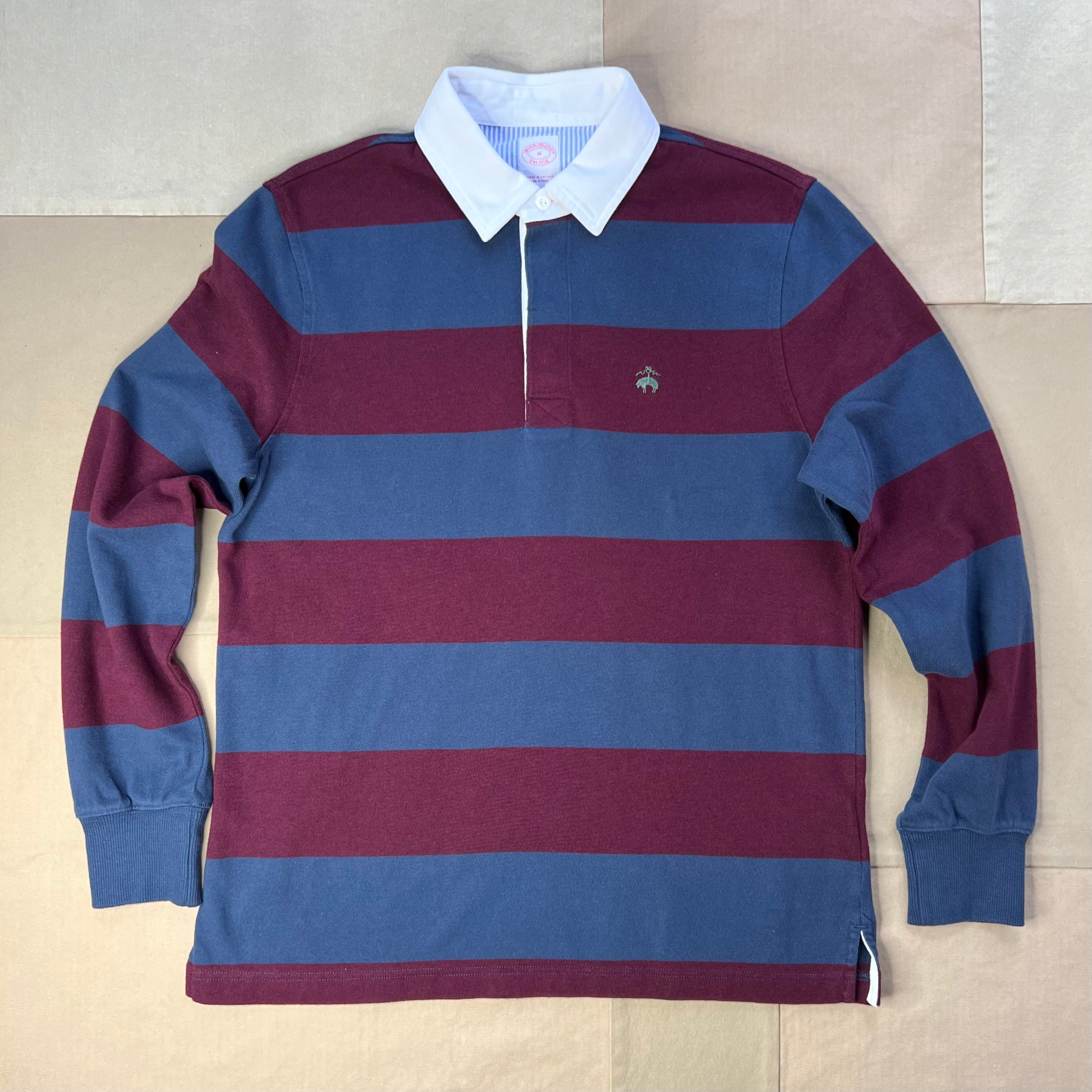 Cotton Rugby Shirt, Navy Multi