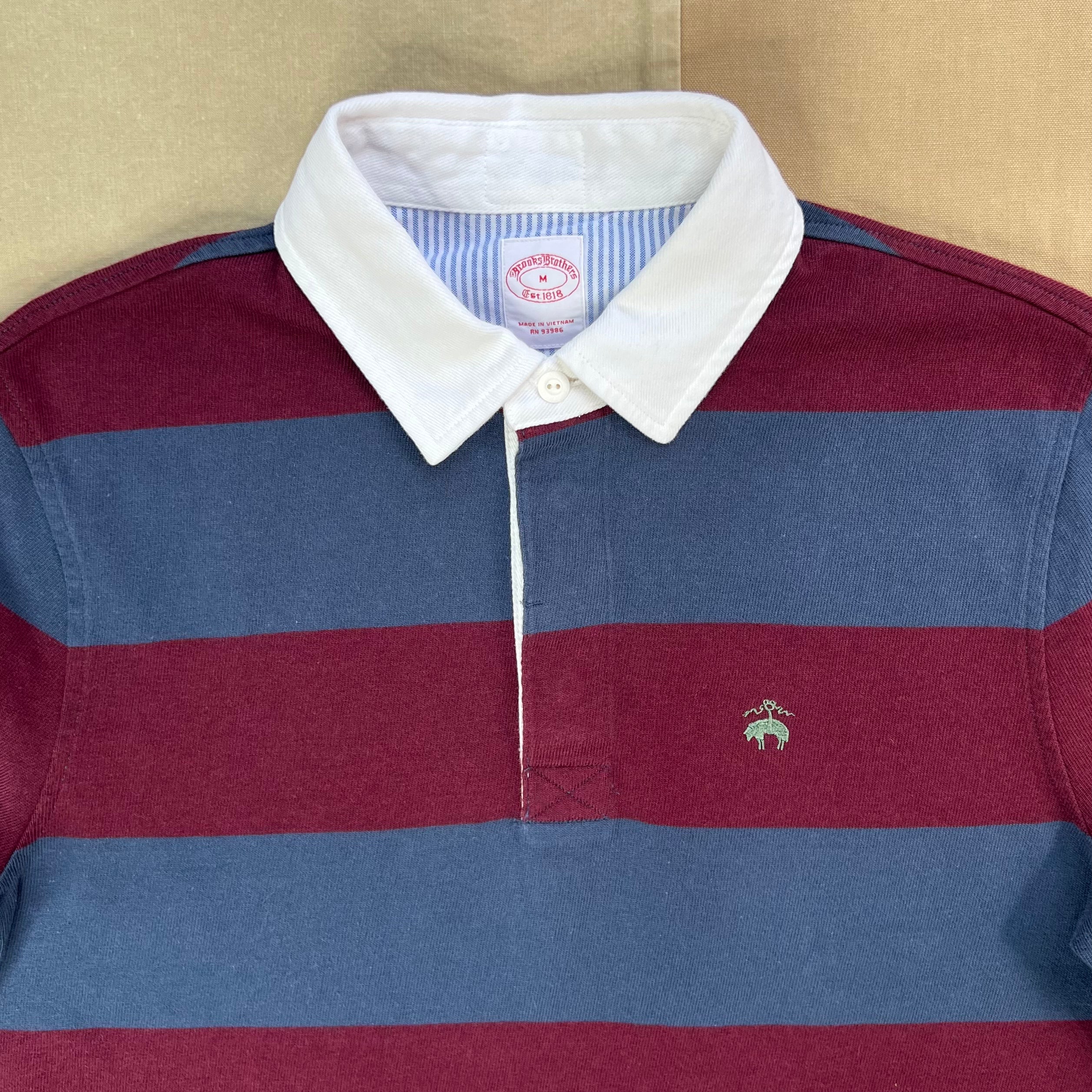 Cotton Rugby Shirt, Navy Multi