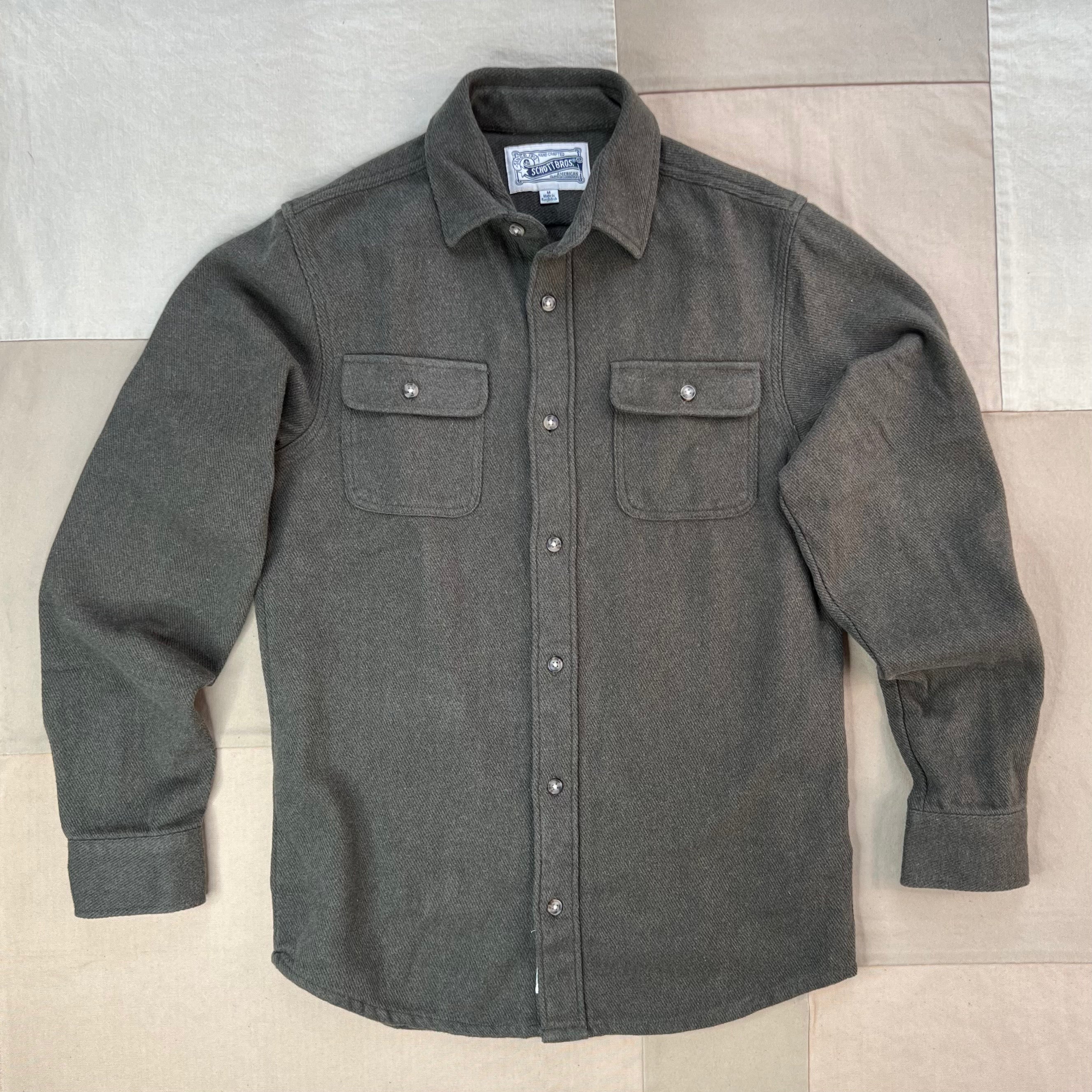 Flannel Work Shirt, Olive