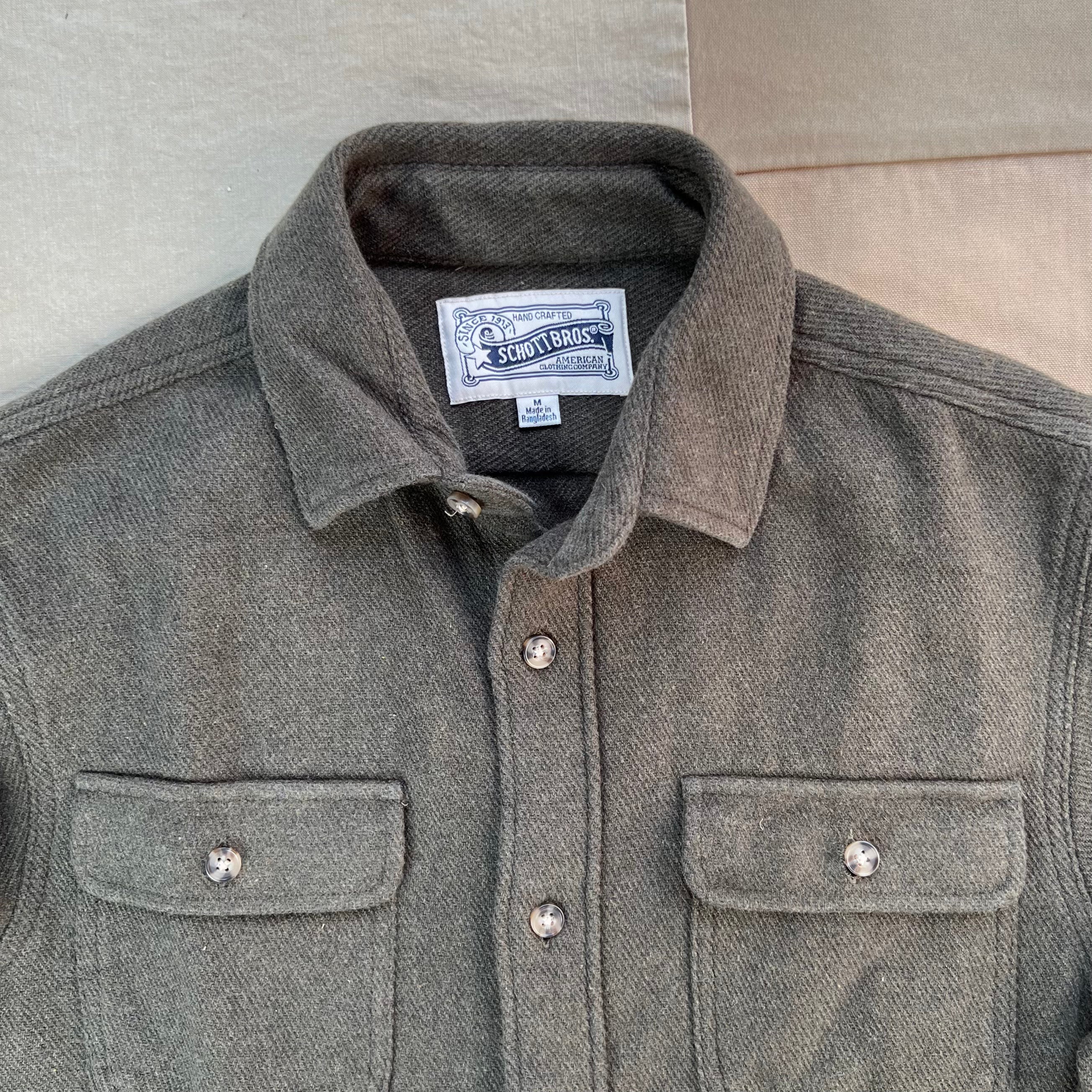 Flannel Work Shirt, Olive