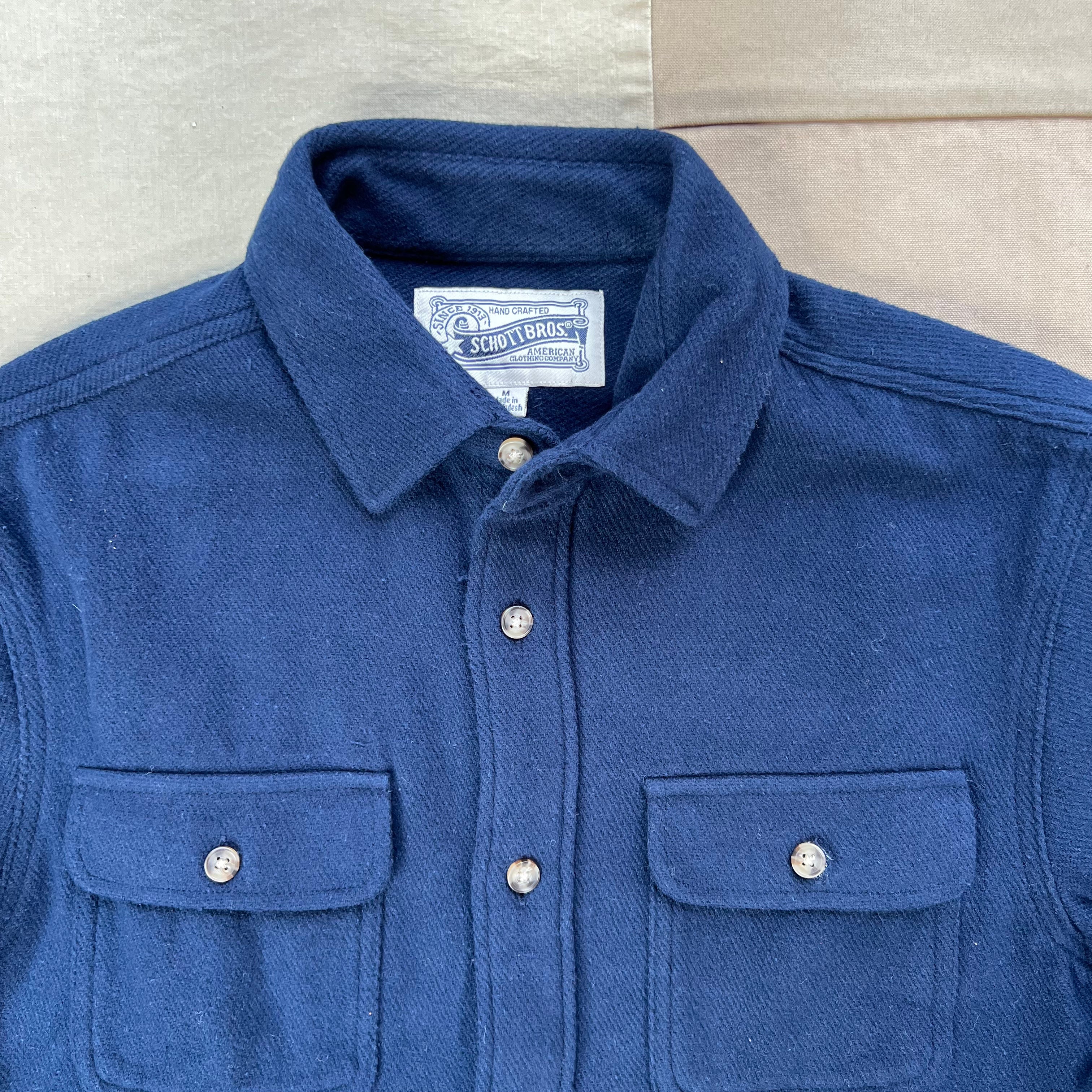 Flannel Work Shirt, Navy