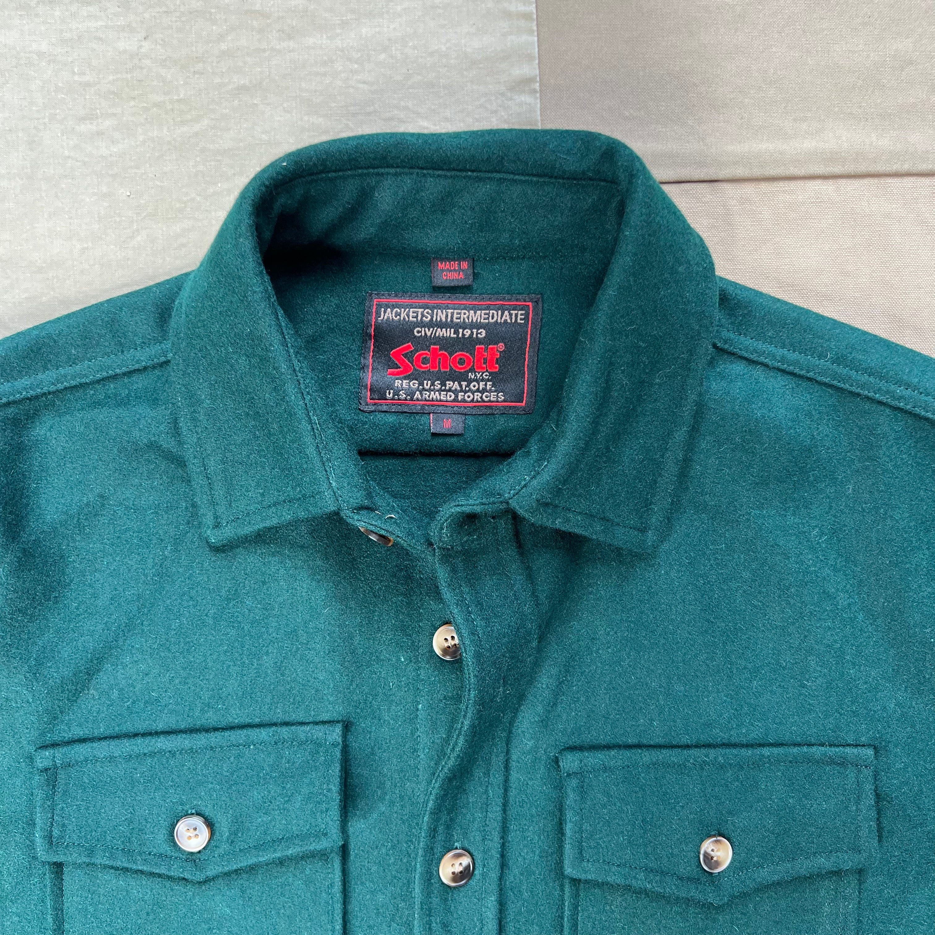 CPO Wool Button Down Shirt, Hunter