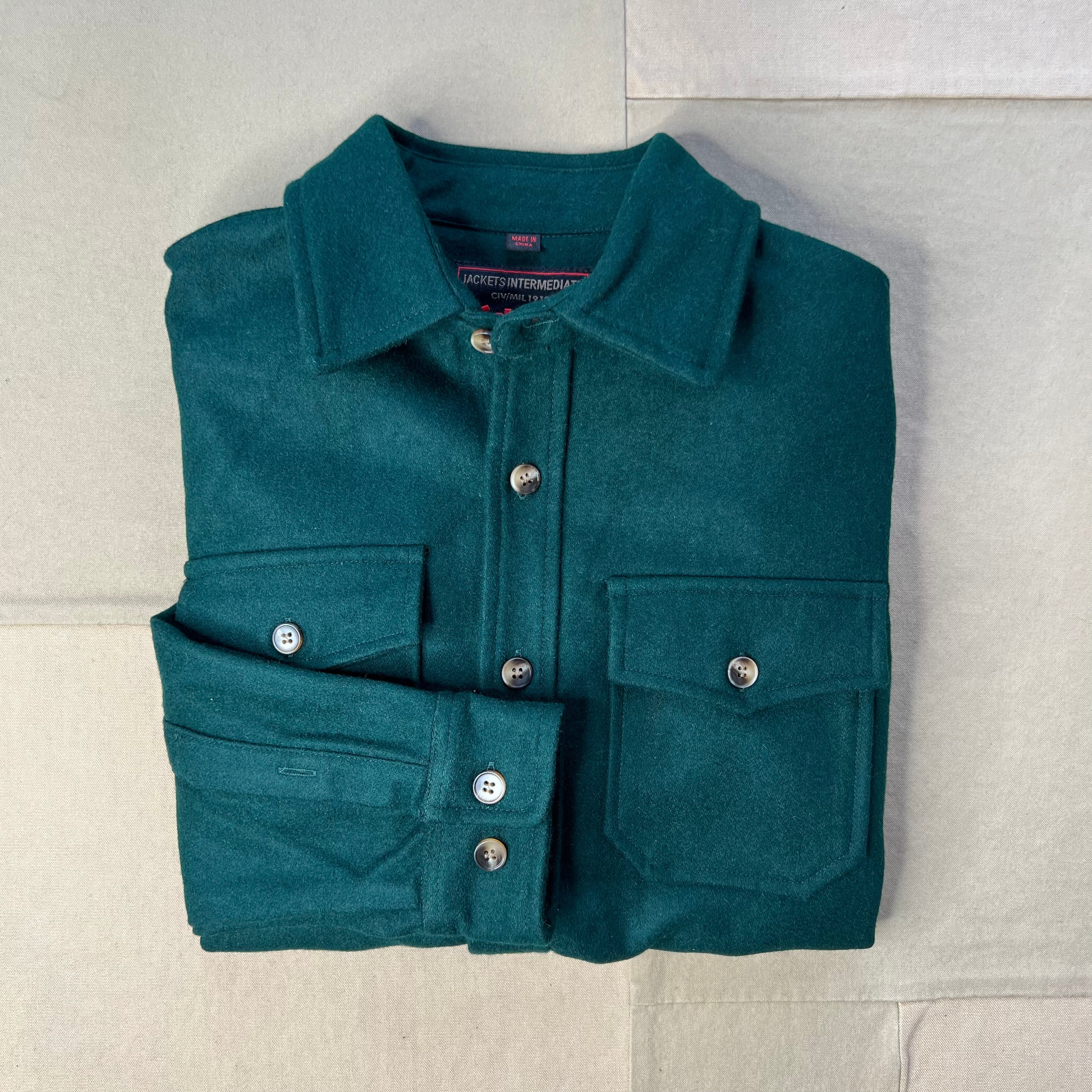 CPO Wool Button Down Shirt, Hunter