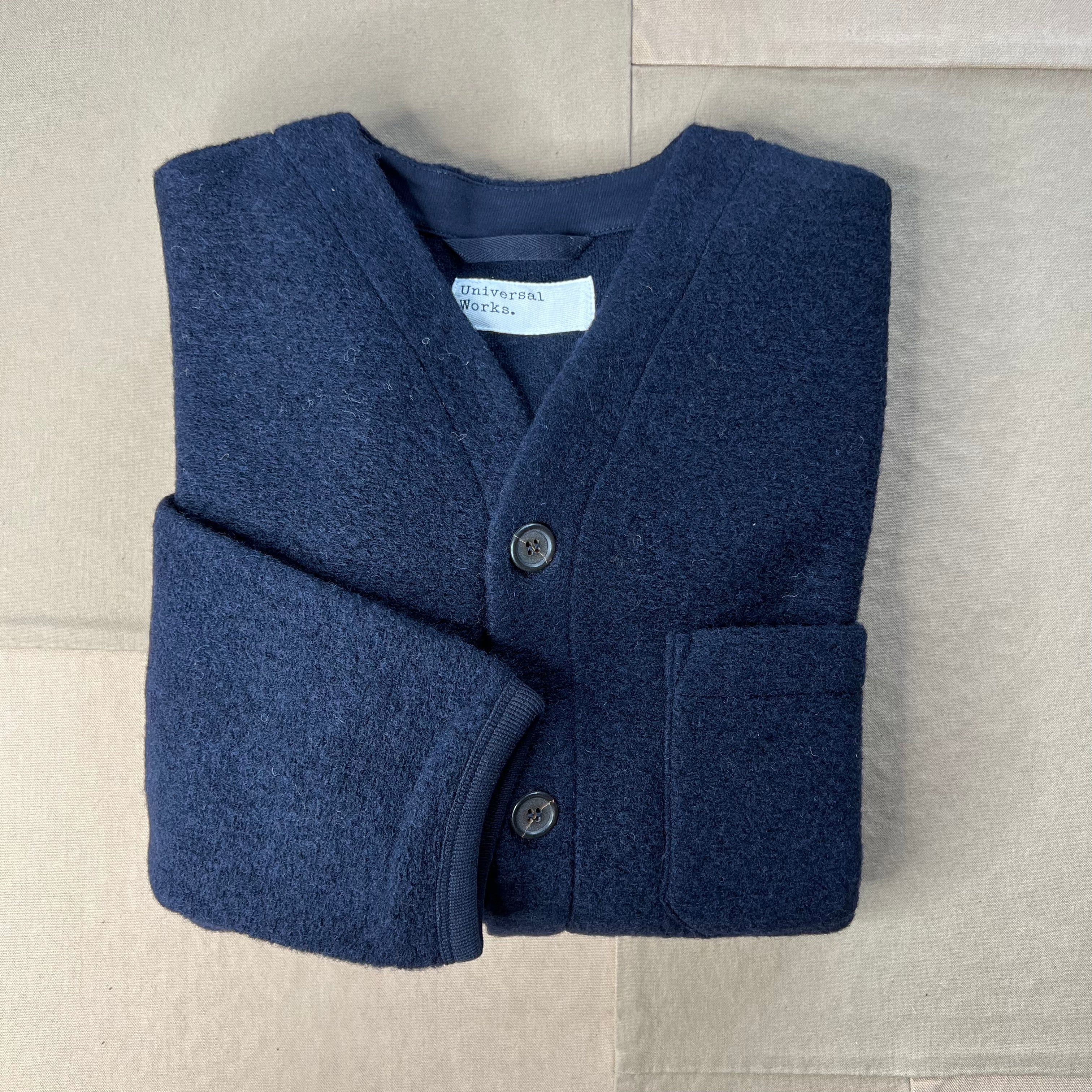 Cardigan Wool Fleece, Navy