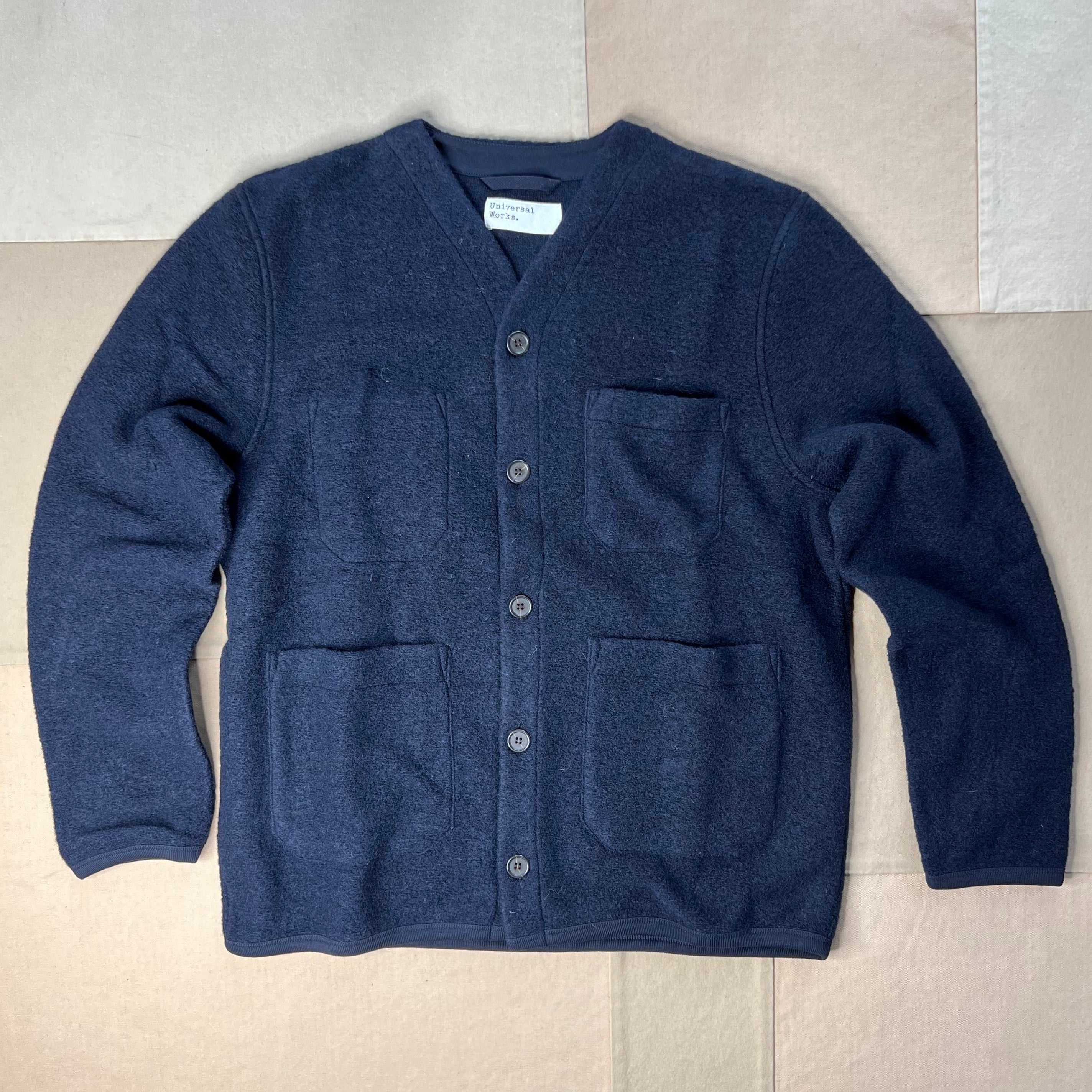Cardigan Wool Fleece, Navy