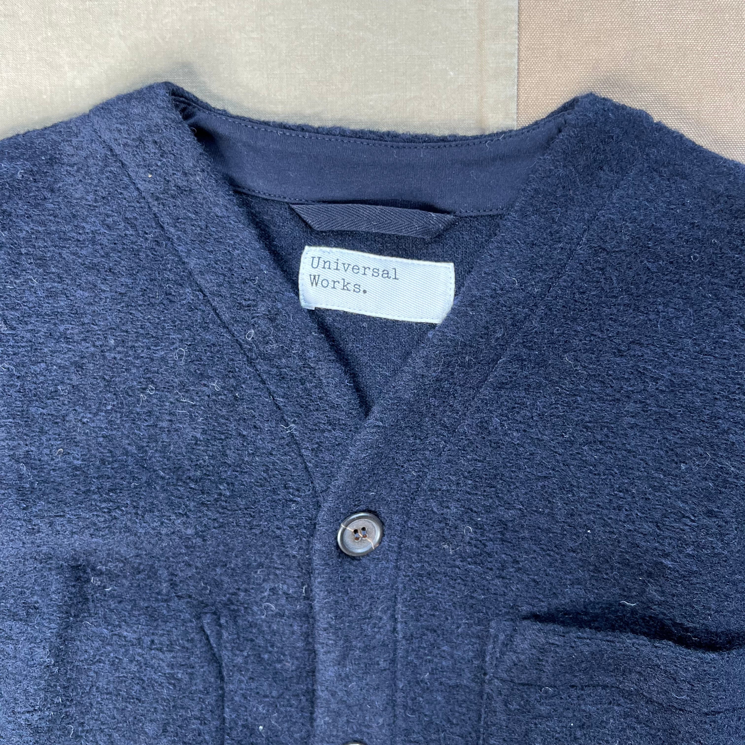 Cardigan Wool Fleece, Navy