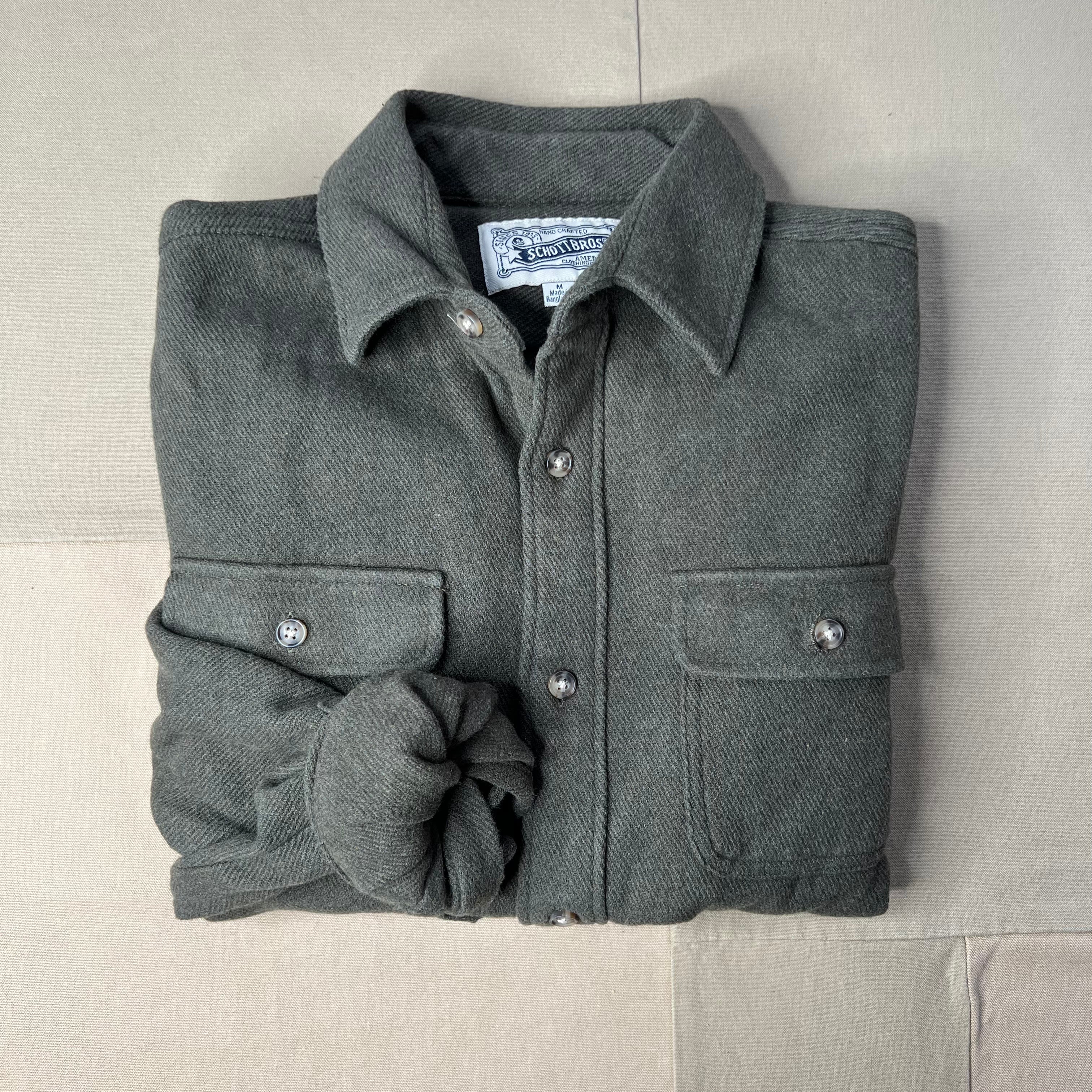 Flannel Work Shirt, Olive