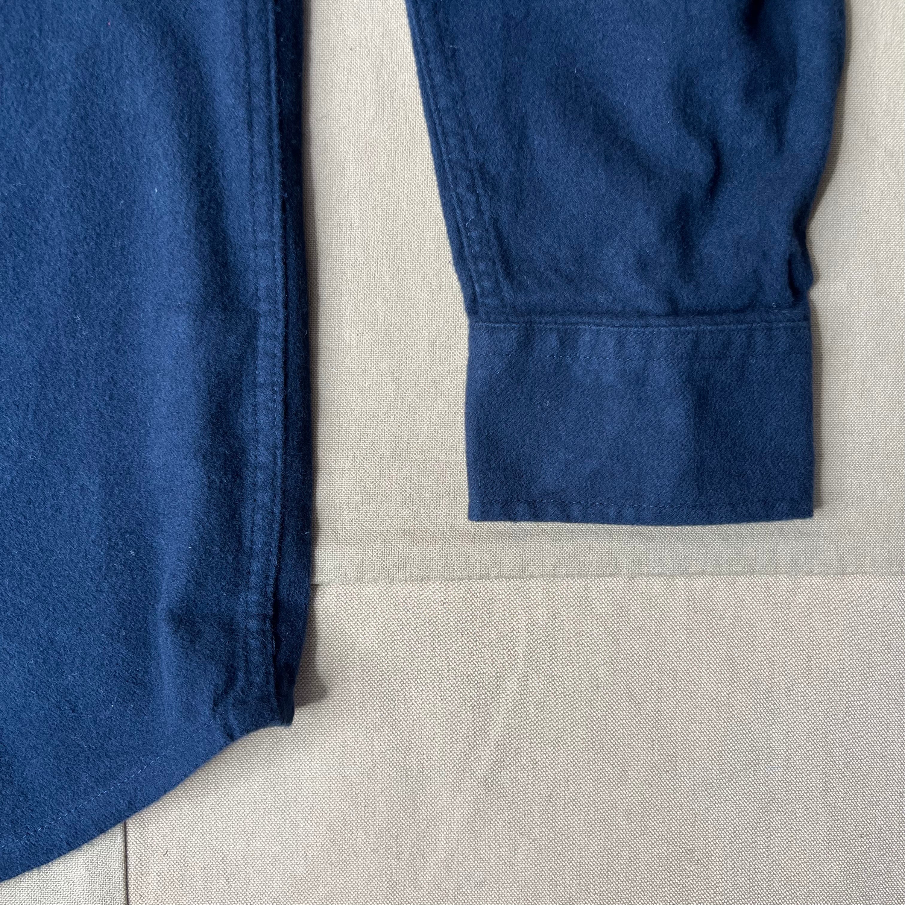 Cotton Flannel Shirt, Navy