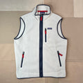 Men's Retro Pile Vest, Pelican: Smolder Blue