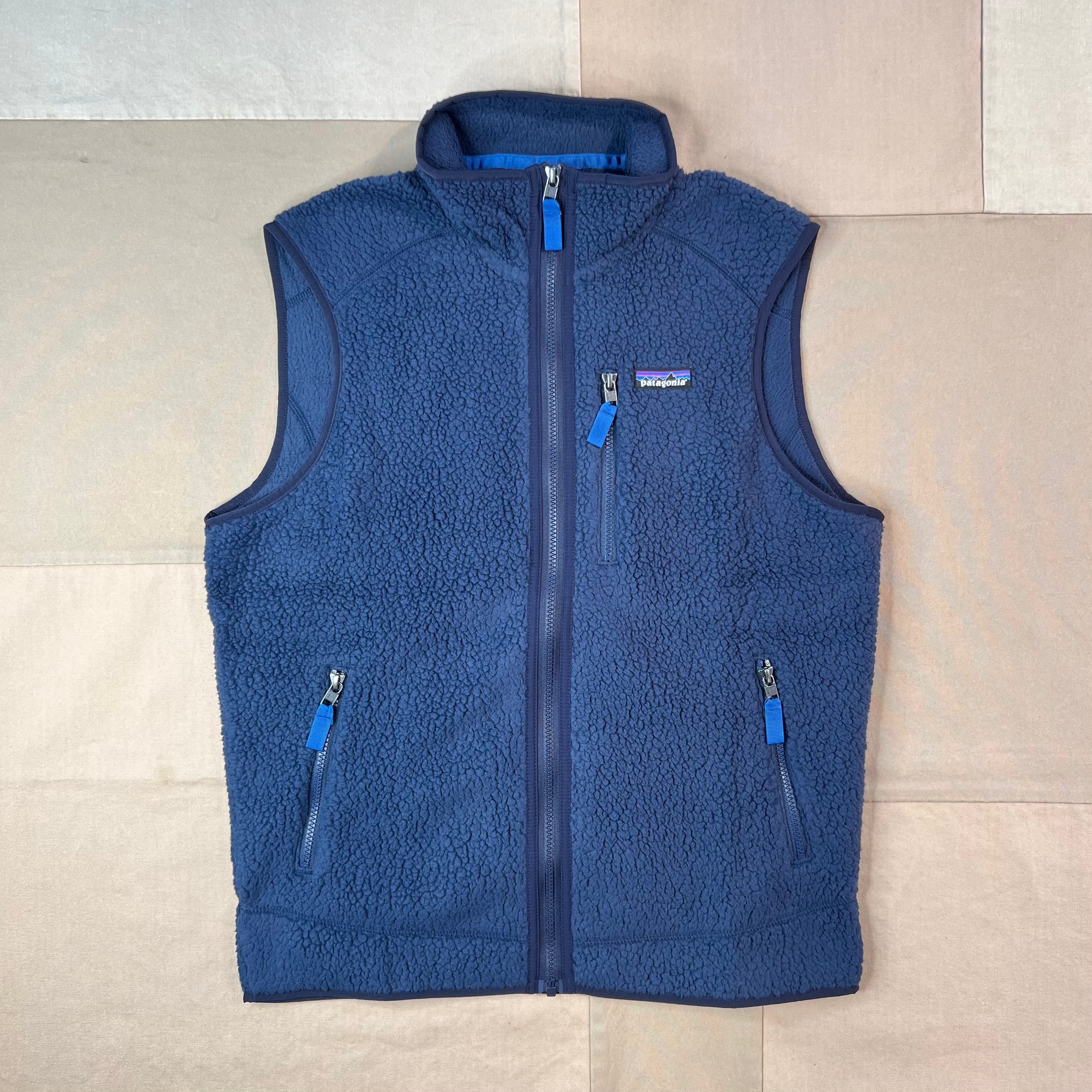 Men's Retro Pile Vest, New Navy: Sunken Blue