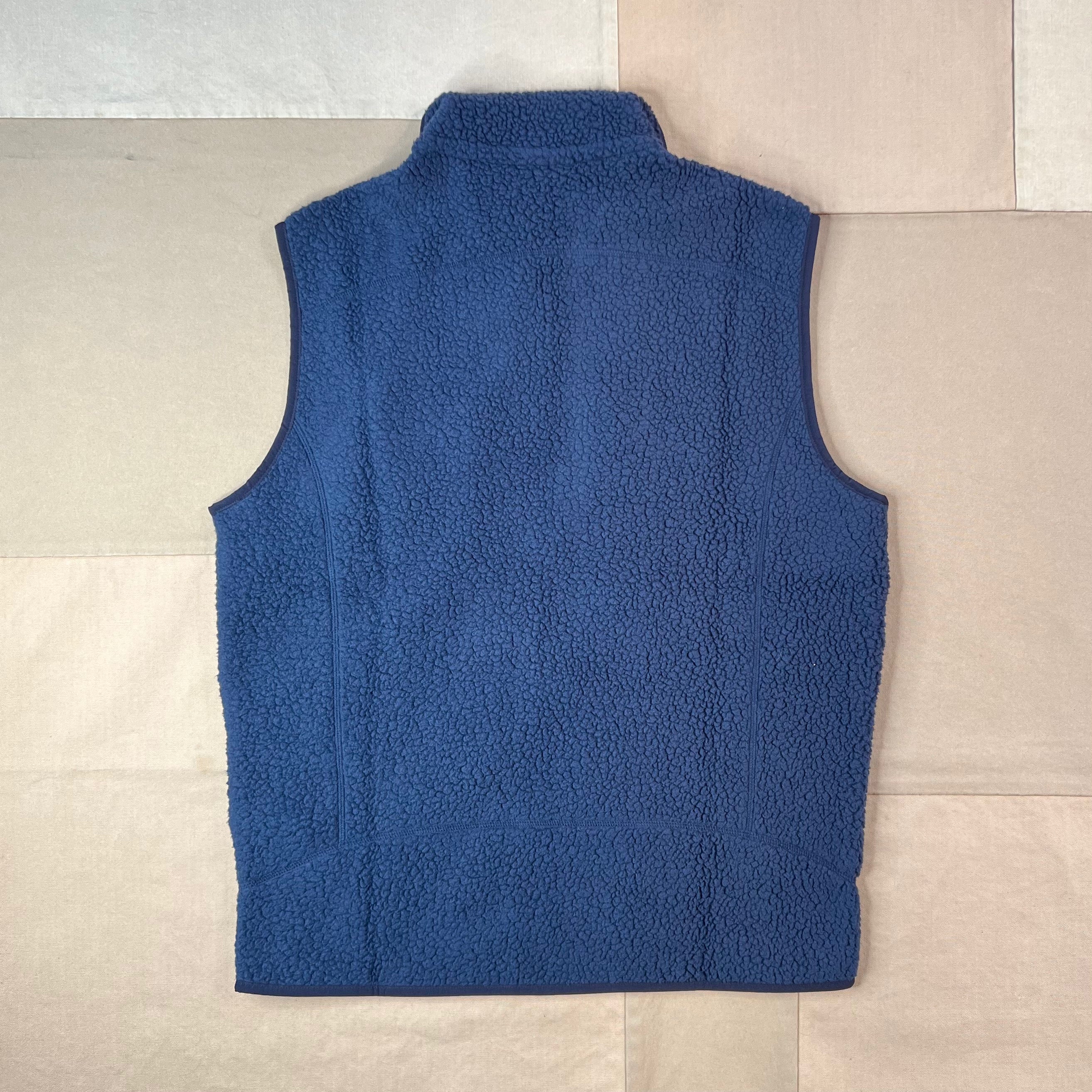 Men's Retro Pile Vest, New Navy: Sunken Blue