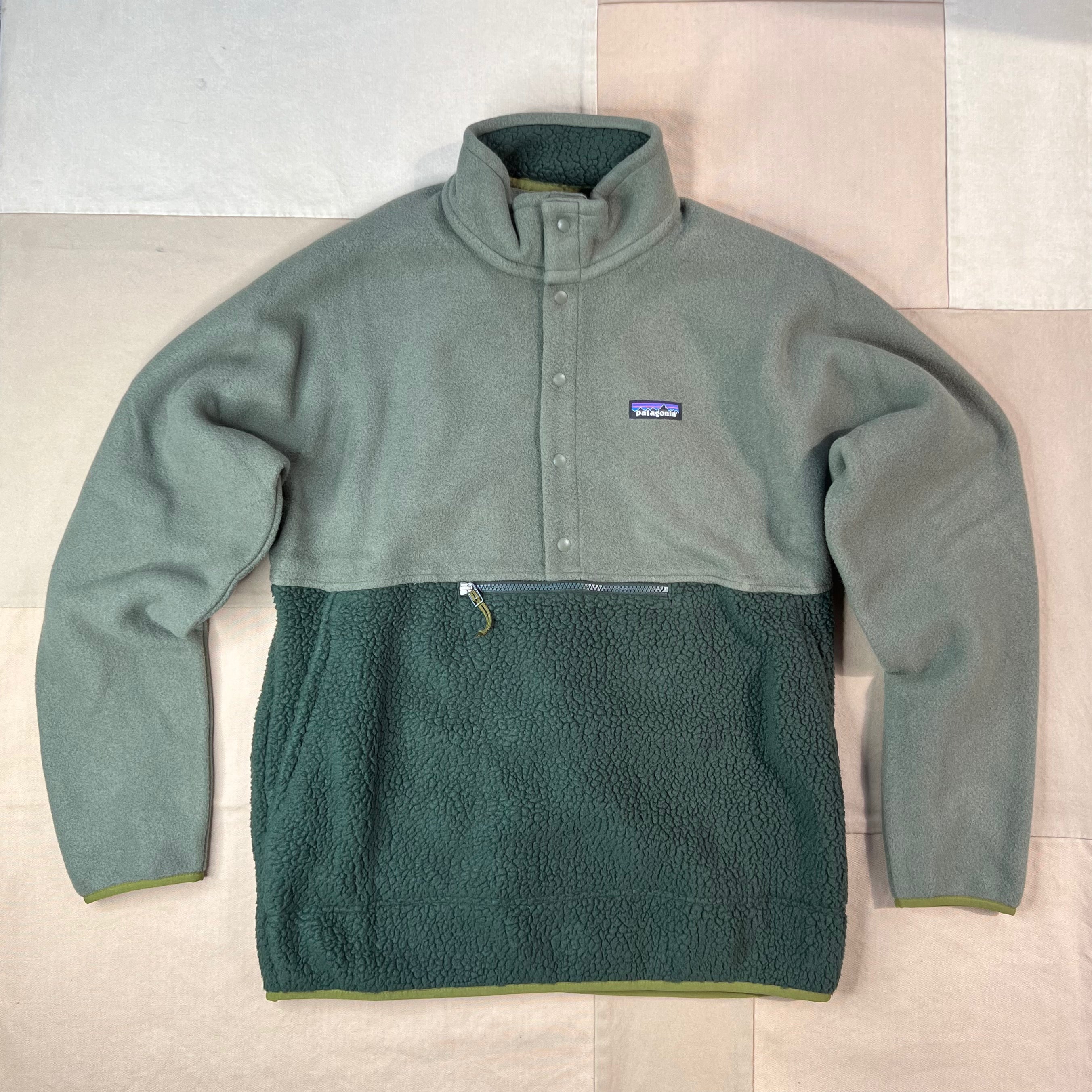 Men's Retro Pile Half-Snap Pullover, Old Growth Green