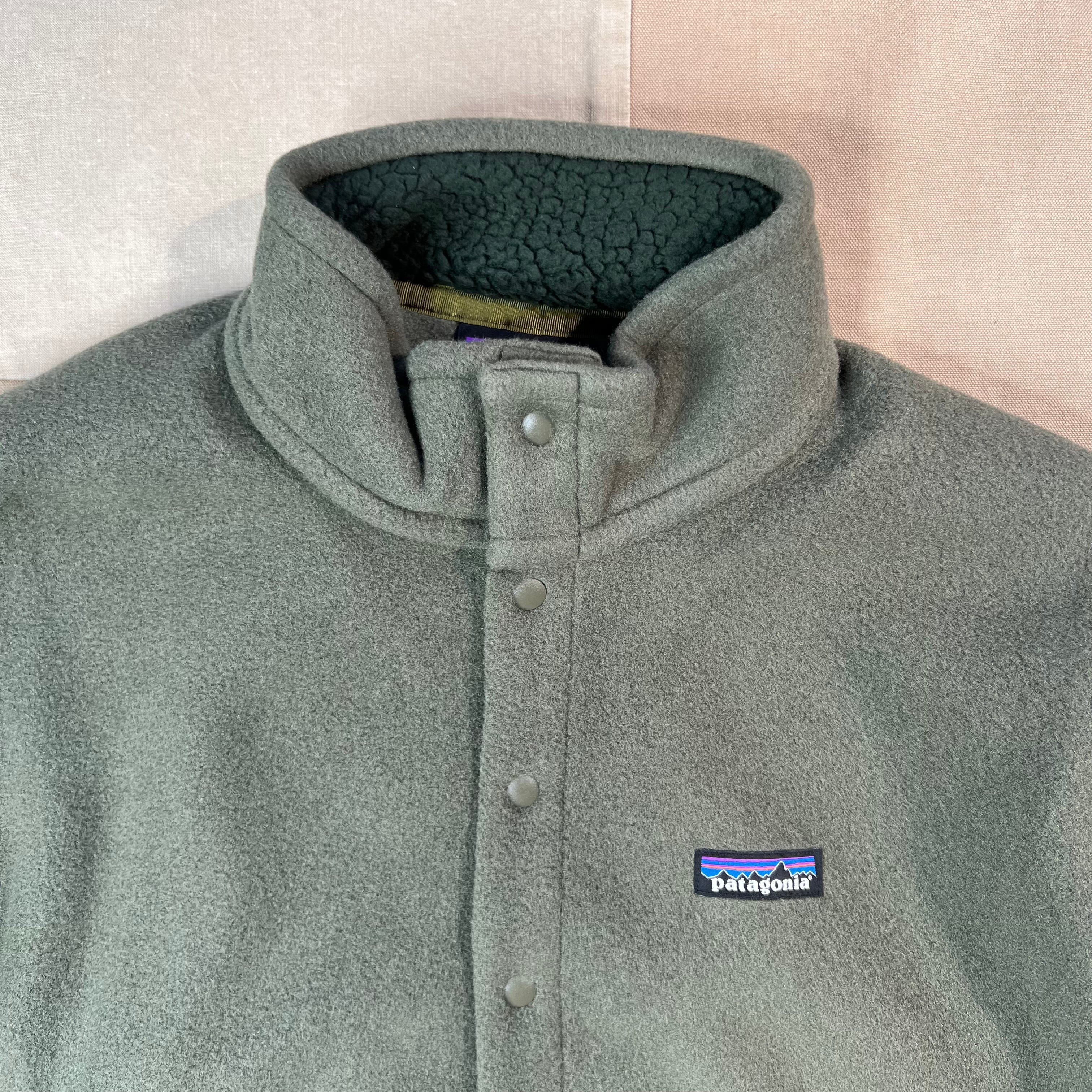 Men's Retro Pile Half-Snap Pullover, Old Growth Green