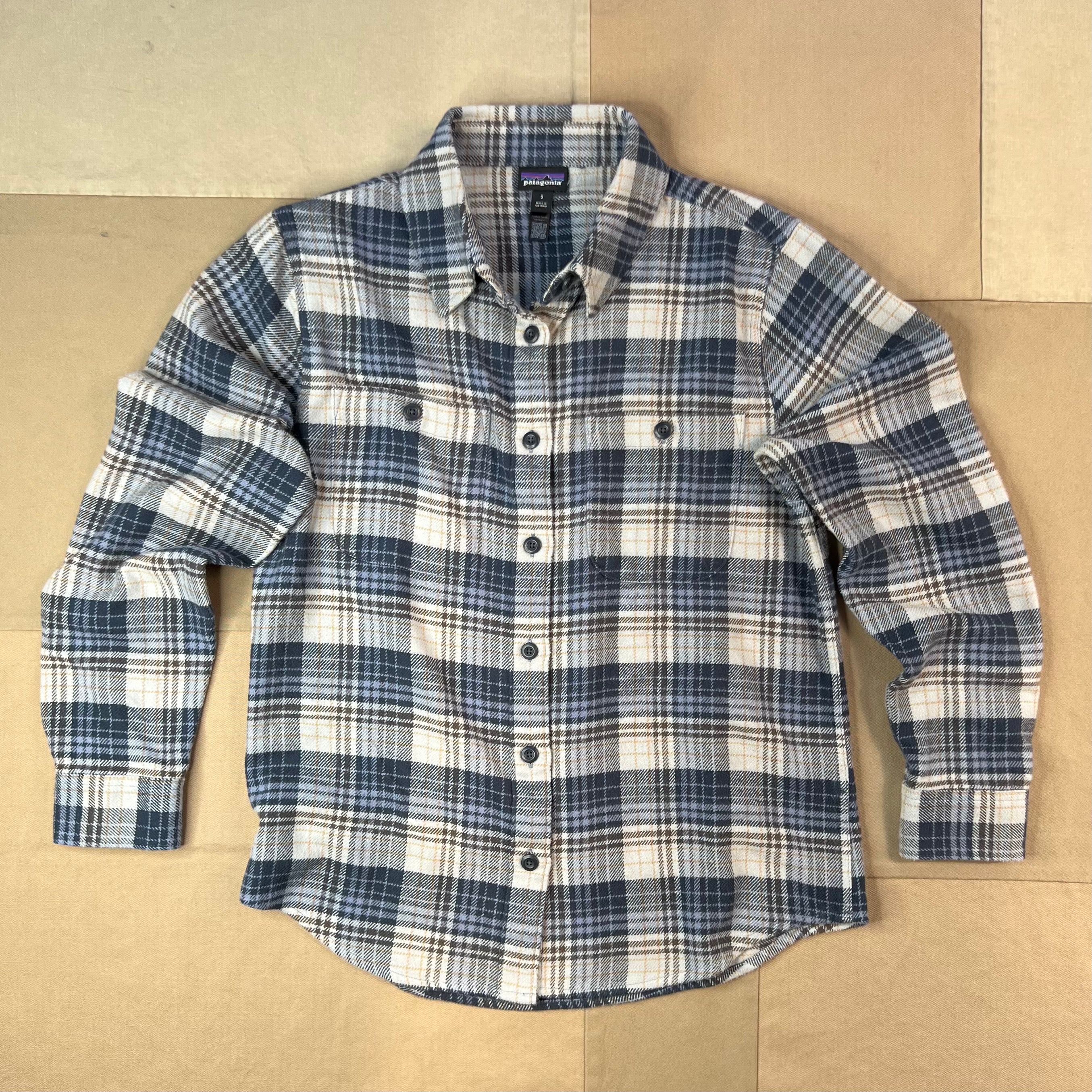 Women's Fjord Flannel Shirt, River Plaid: Barnacle Blue