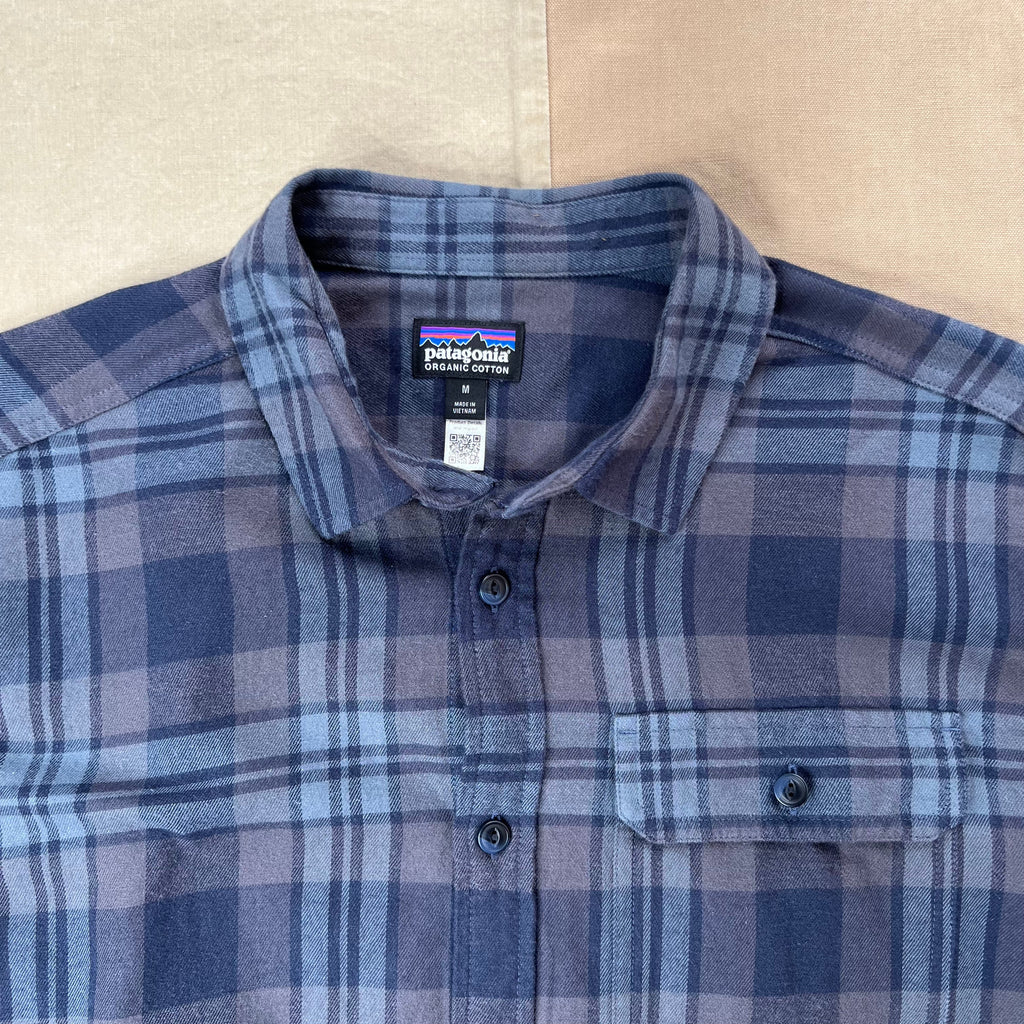 Men's Lightweight Fjord Flannel Shirt, Paw: Smolder Blue