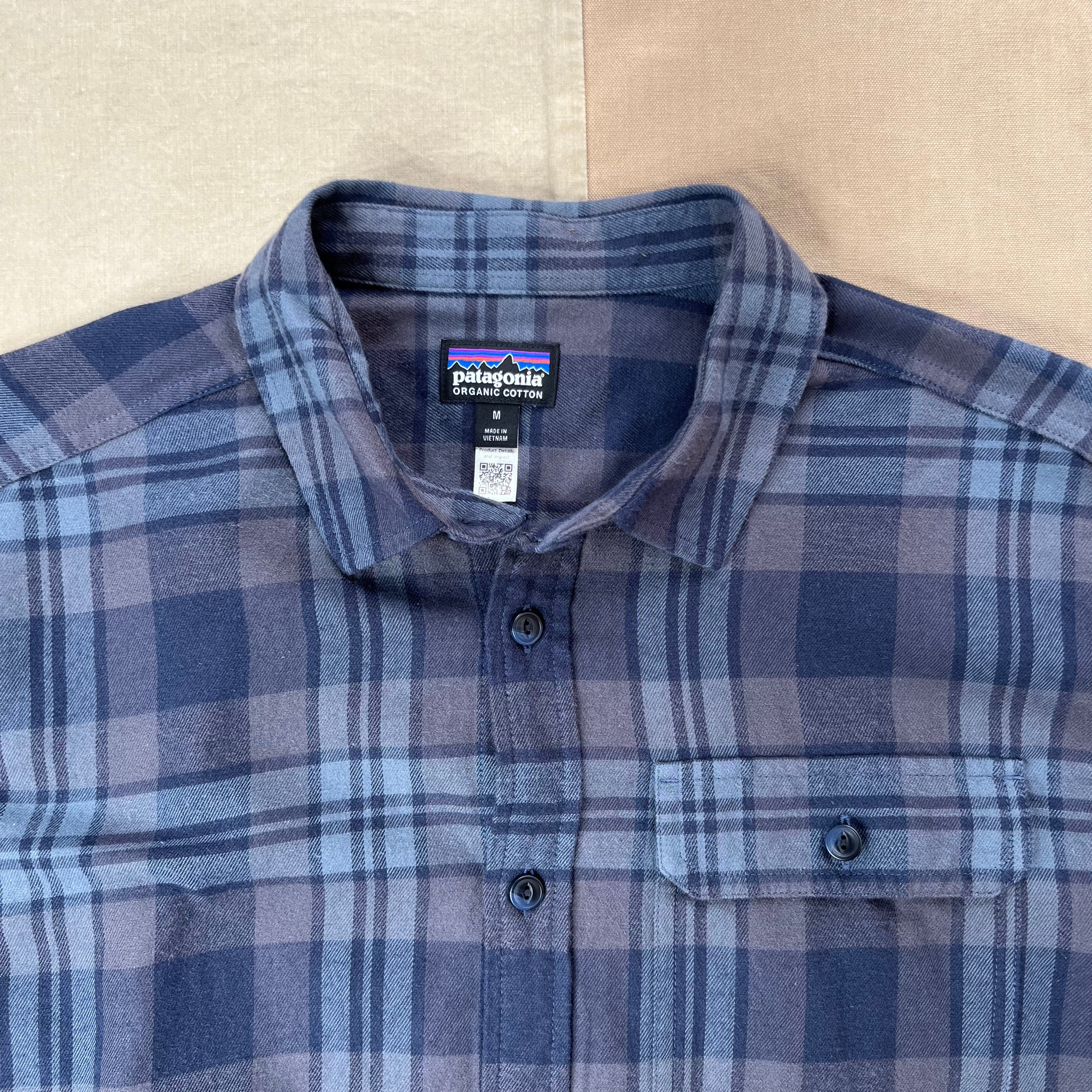 Men's Lightweight Fjord Flannel Shirt, Paw: Smolder Blue