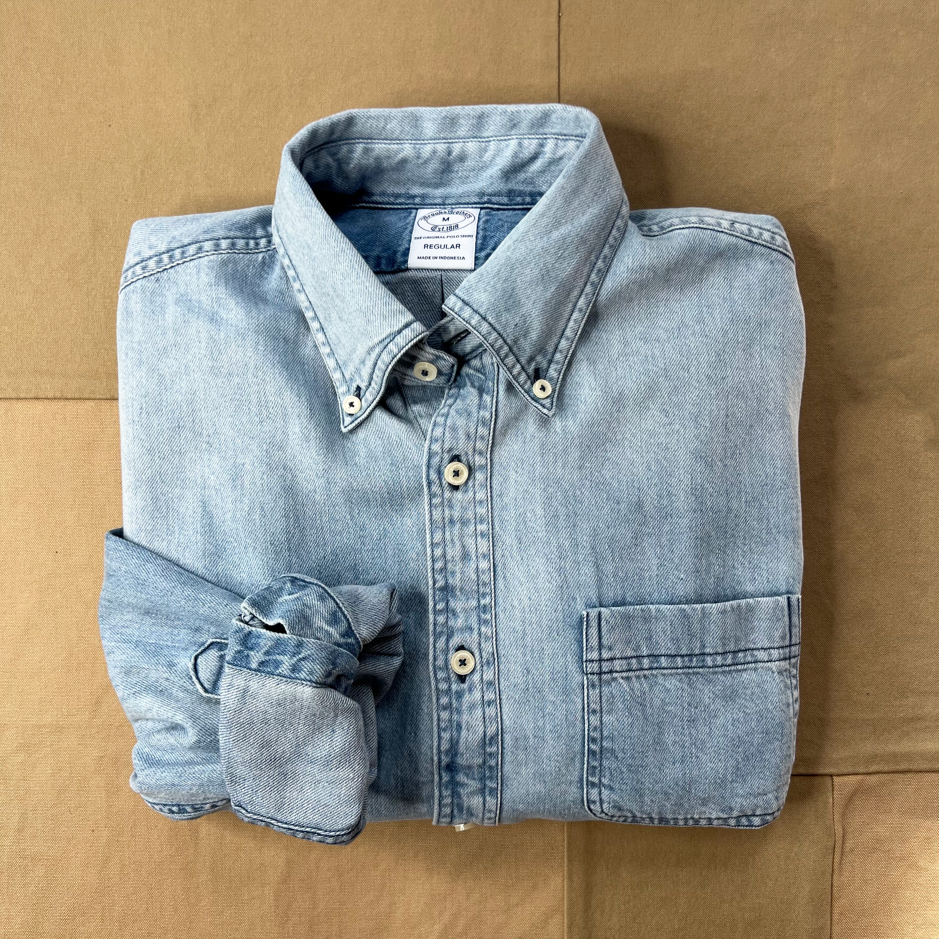Archival Denim Shirt in Cotton Twill
