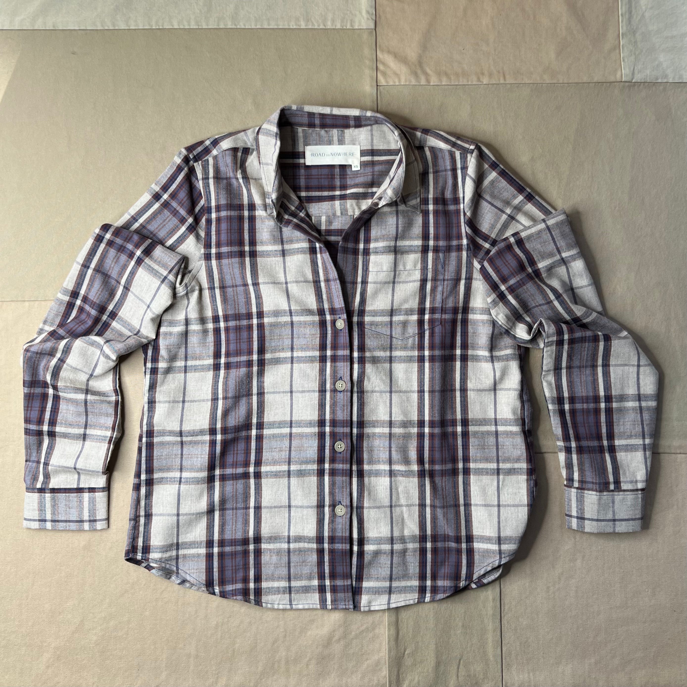 Women's Mila Japanese Cotton Flannel, Lilac Plaid