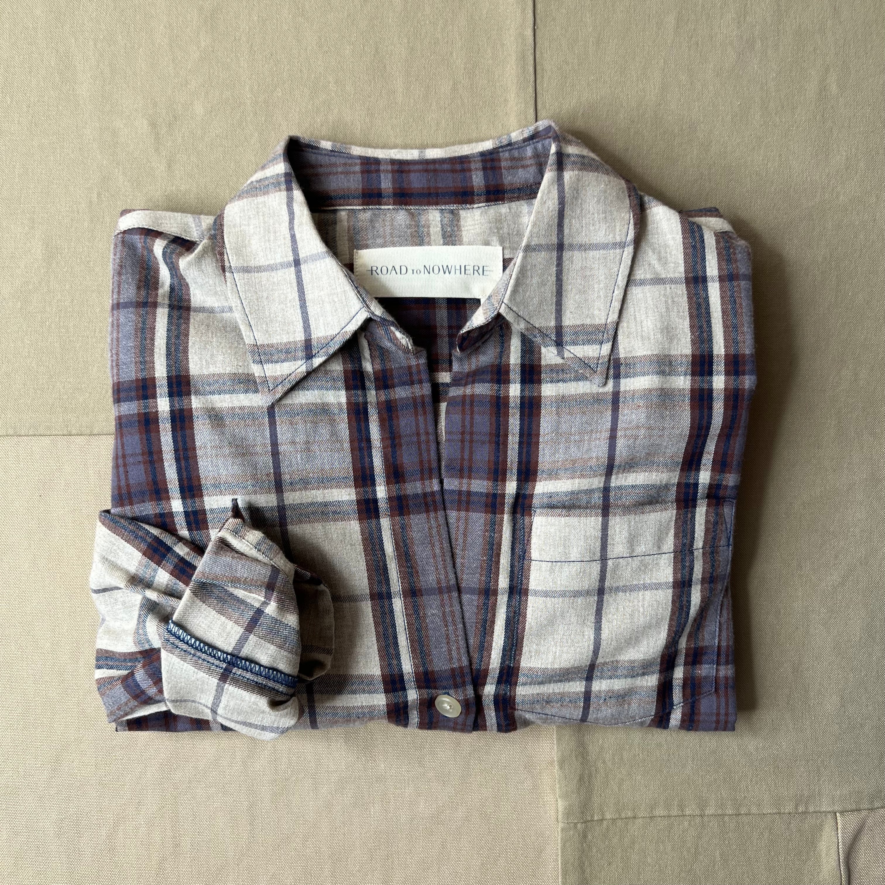 Women's Mila Japanese Cotton Flannel, Lilac Plaid