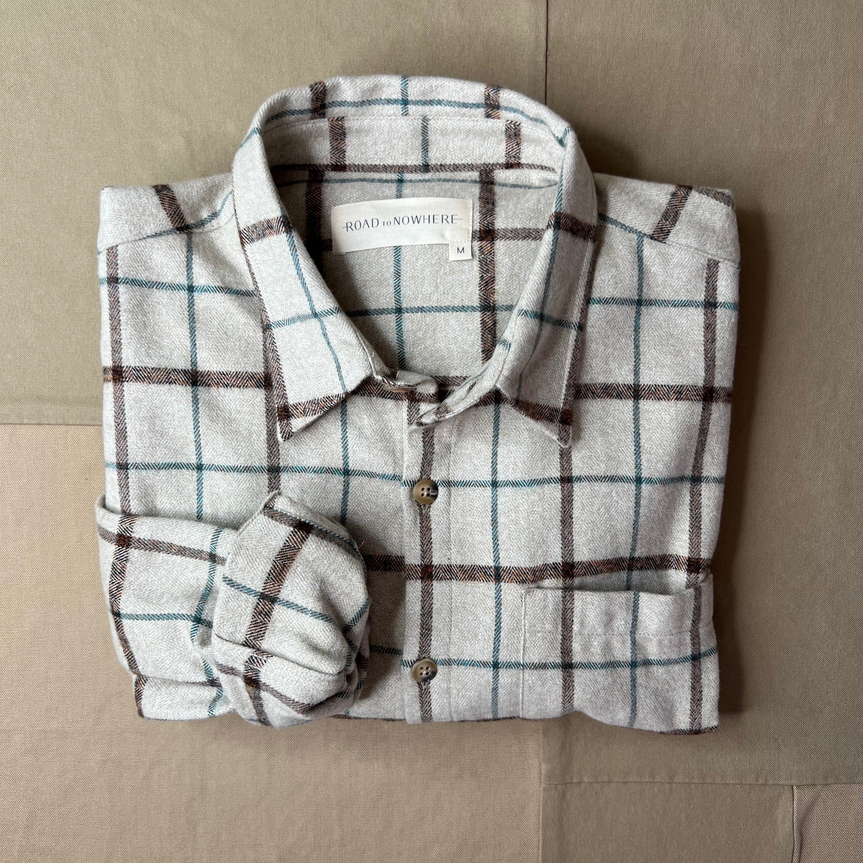 Accord Shirt, Oatmeal Windowpane