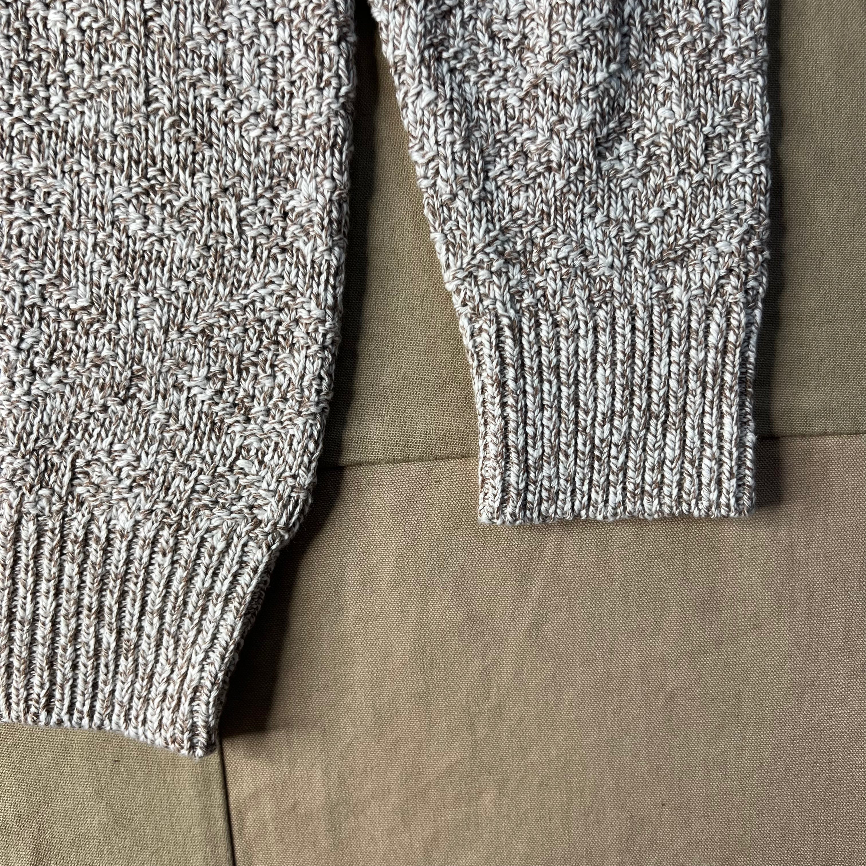 Cotton Fair Isle Sweater, Beige Multi