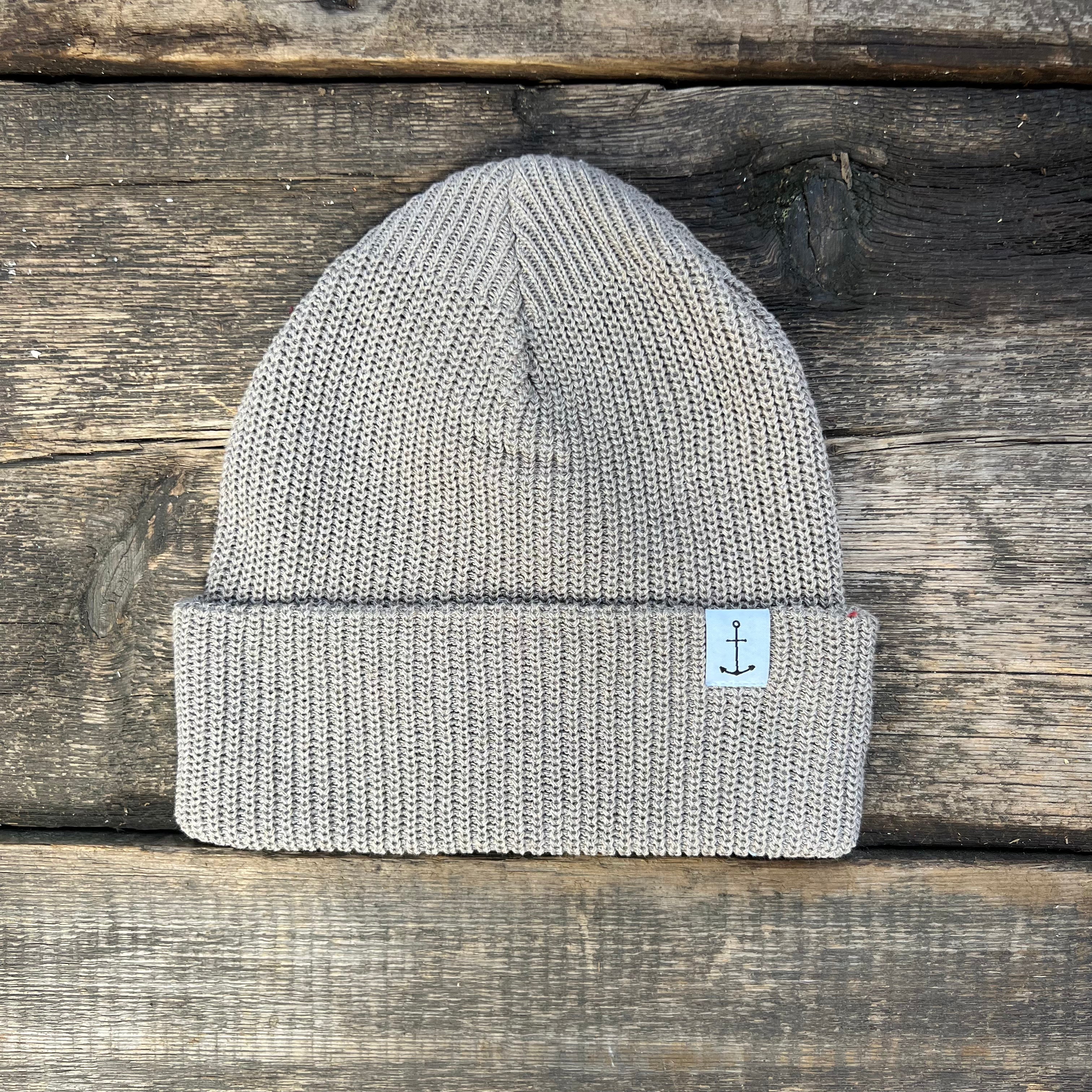 Anchor Upcycled Cotton Beanie, Taupe