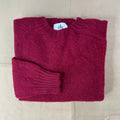 Brushed Wool Crew Sweater, Claret