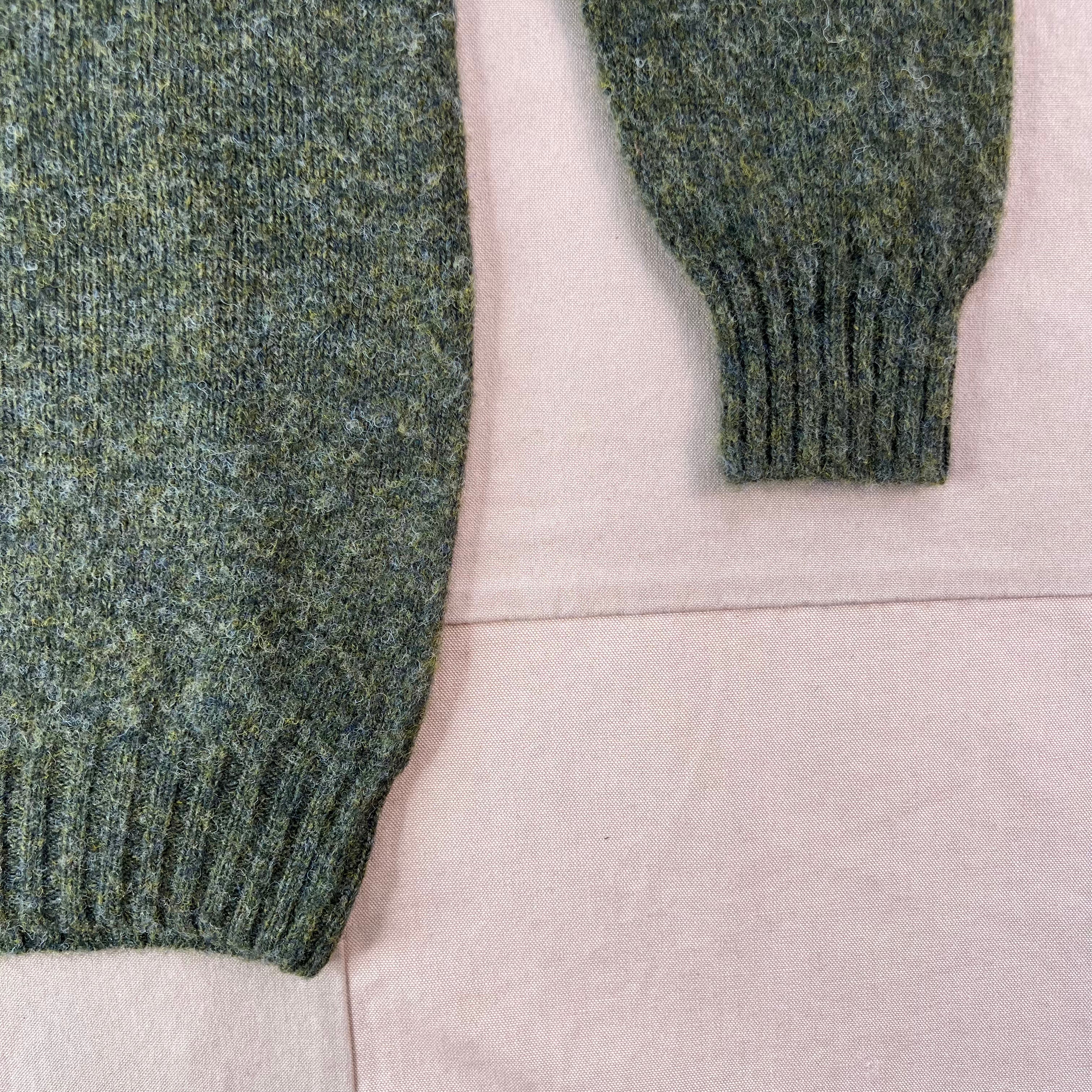 Brushed Wool Crew Sweater, Scots Pine