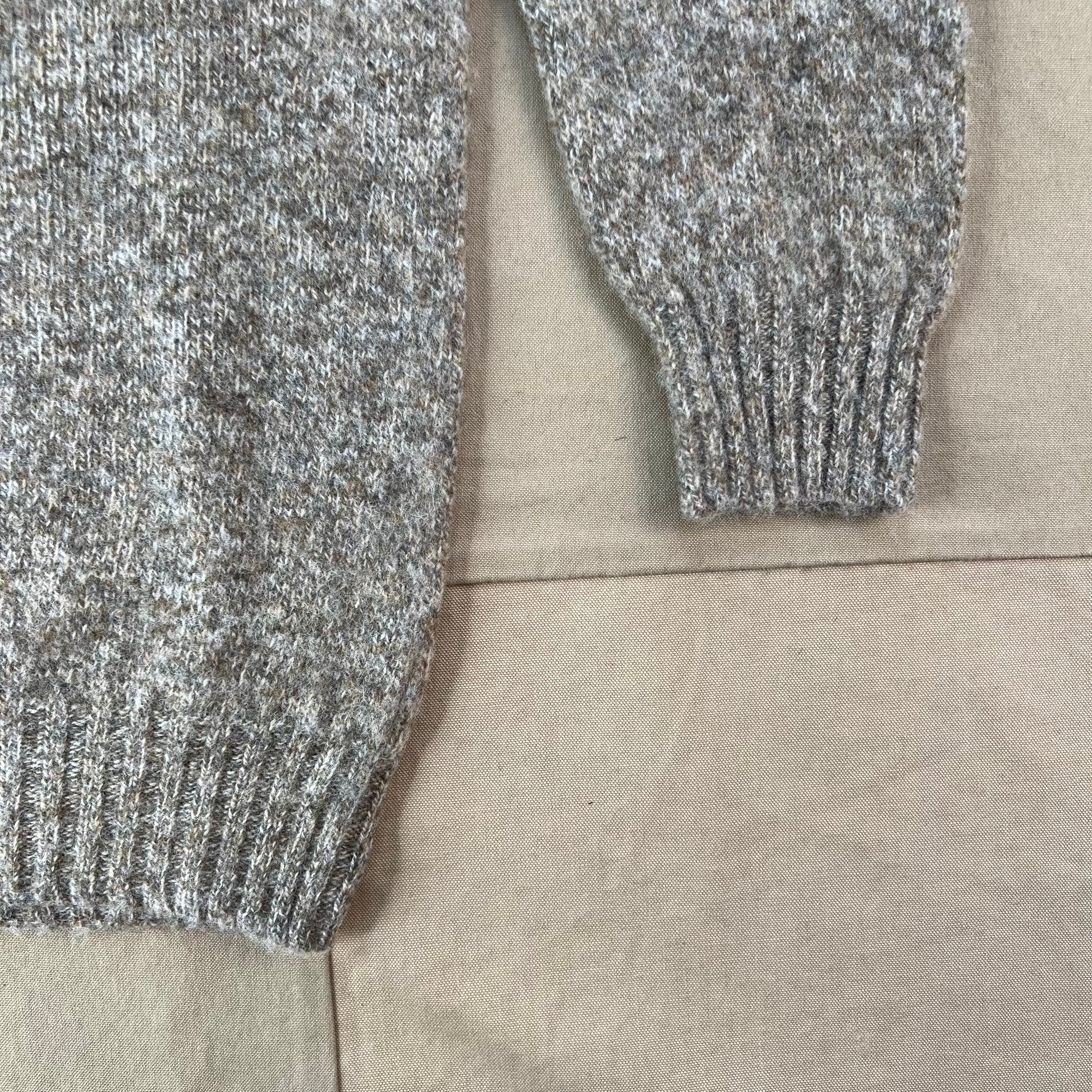 Brushed Wool Crew Sweater, Pebble