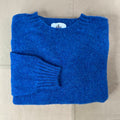Brushed Wool Crew Sweater, Sapphire