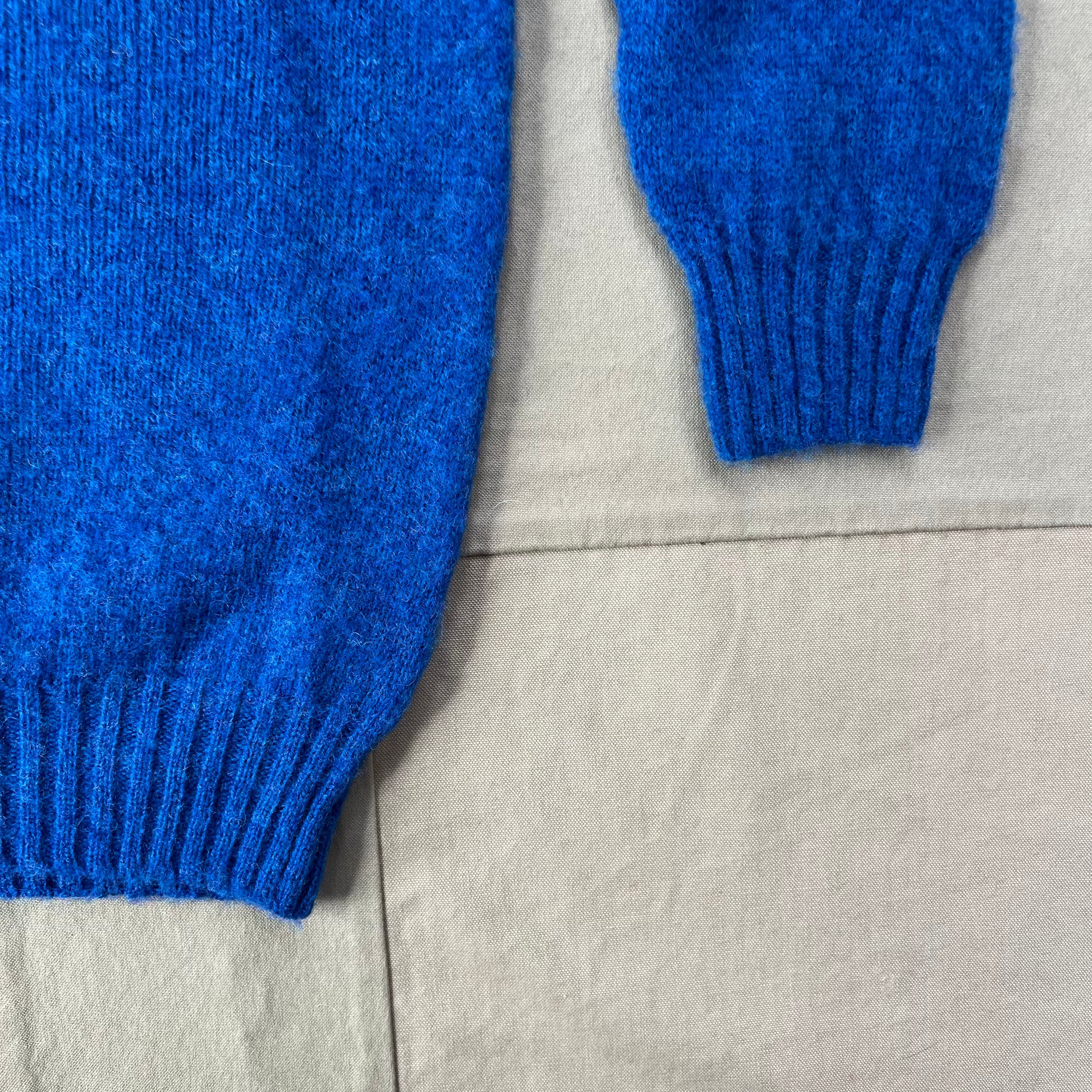 Brushed Wool Crew Sweater, Sapphire